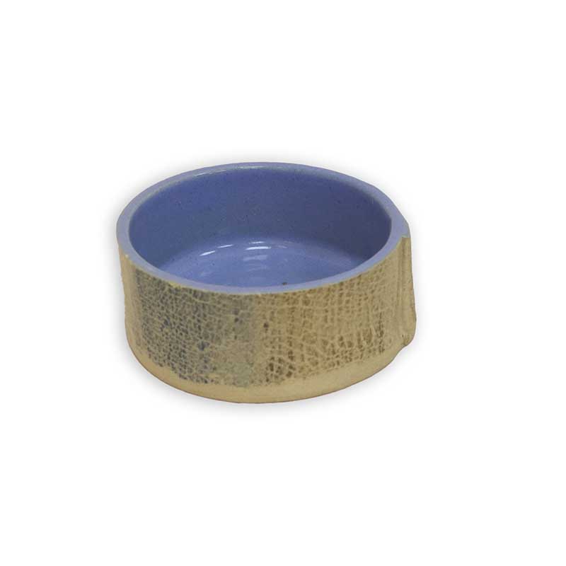 طاجن فخاري مدور صغير أزرق