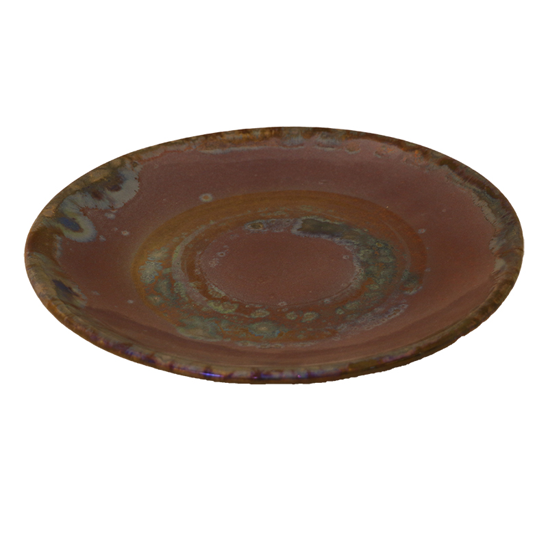 طبق خزفي مسطح – 29 سم بتقنية الاختزال اليدوية