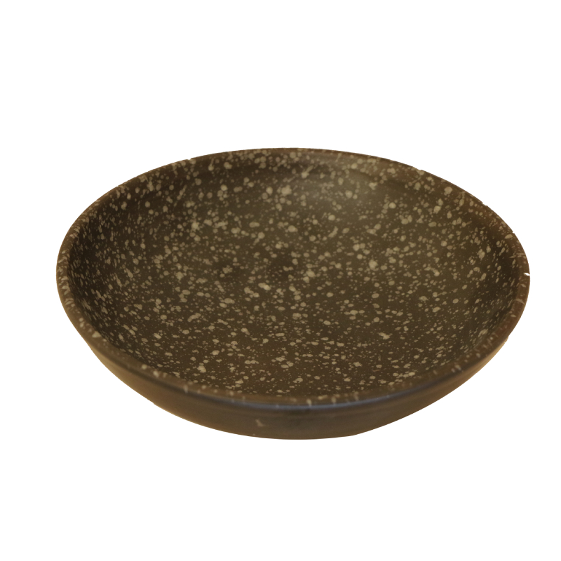 طبق من الفخار بتصميم مودرن لون اسود 20 سم