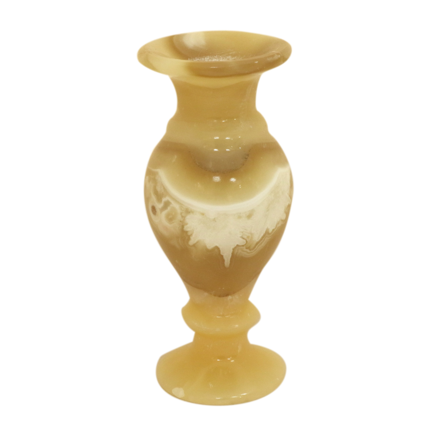 فازة ألباسترتوت ملون 20سم بيج