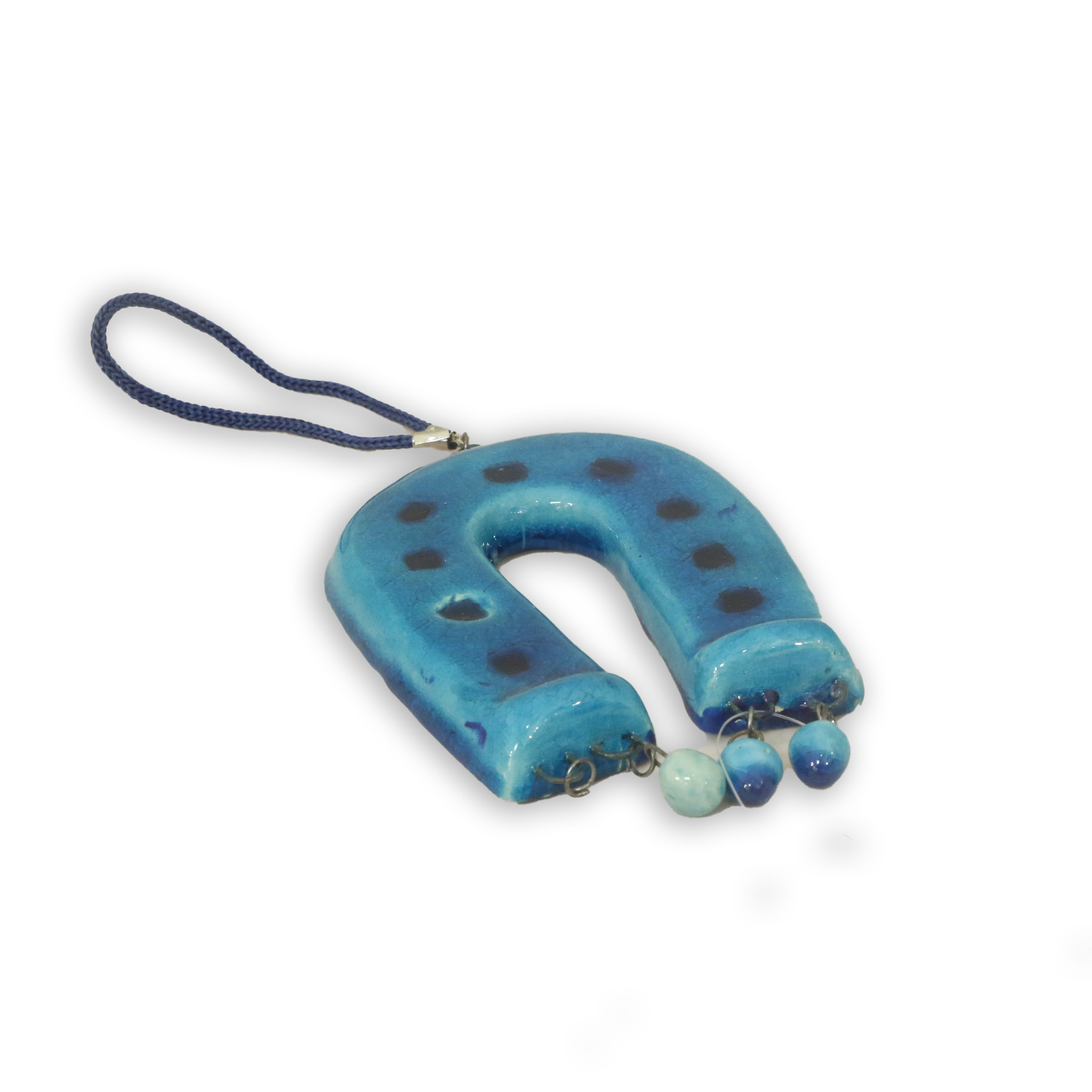 معلقة حائط حدوة حصان أزرق فيروزي وسط