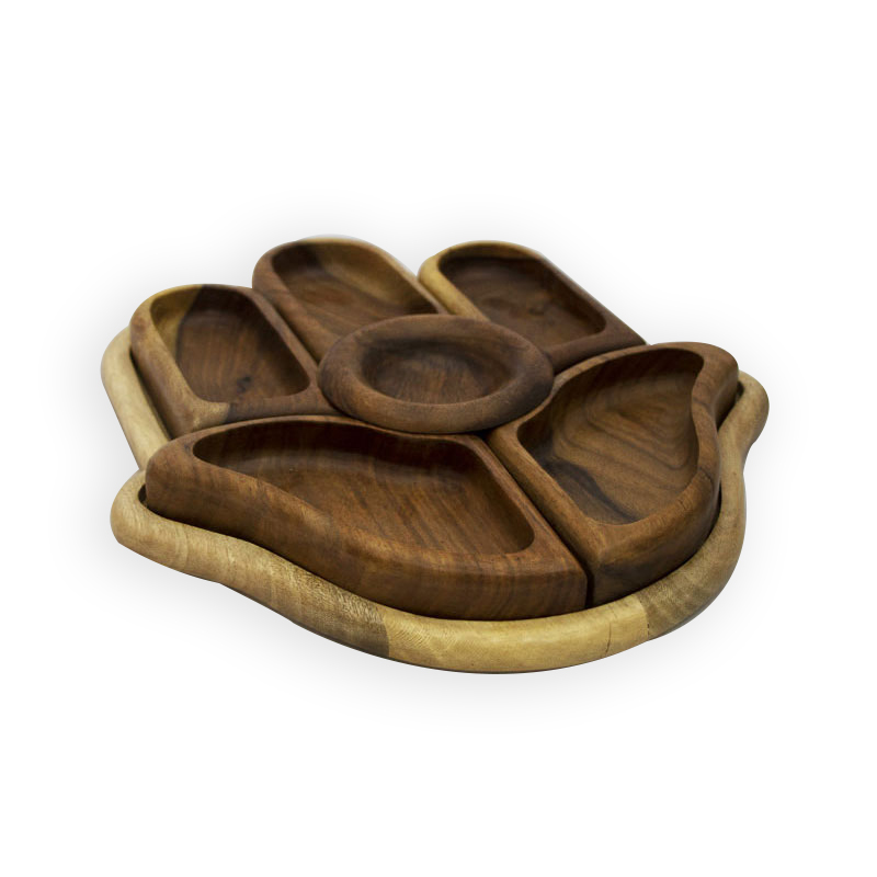 طبق مكسرات كبير شكل يد