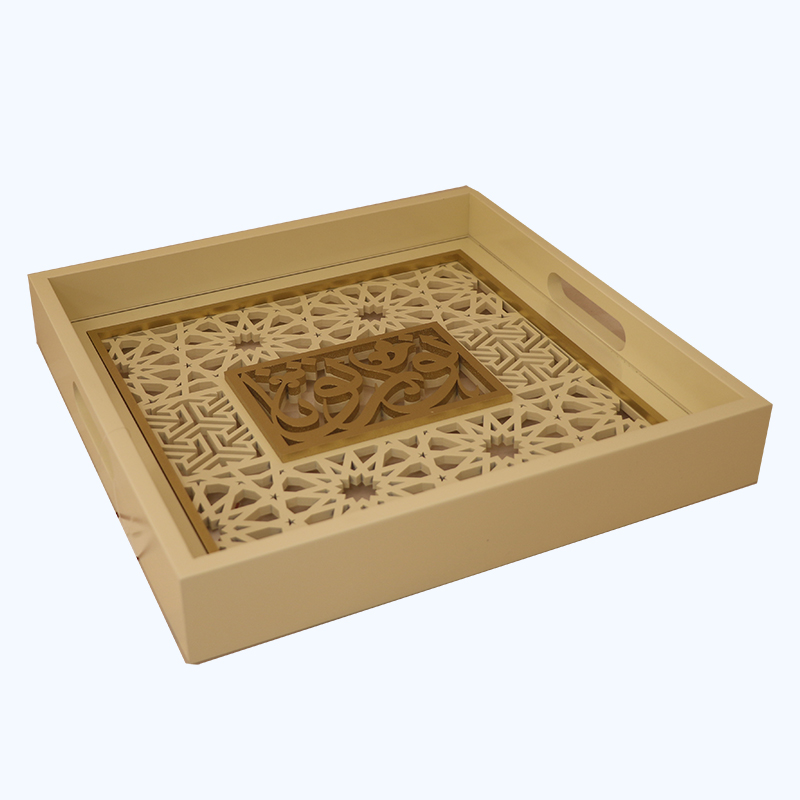 صينية 35x35 cm بيج