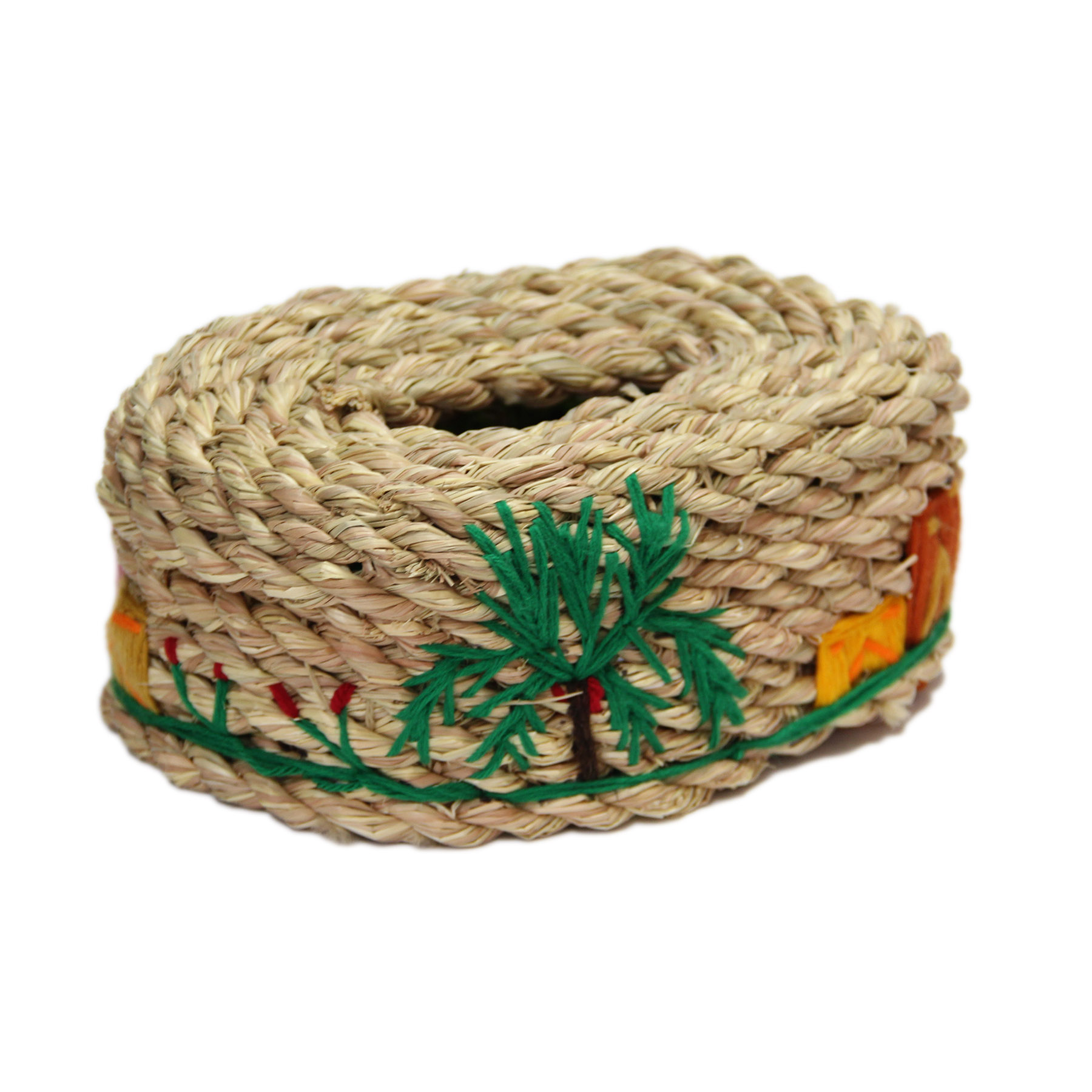 (HD)علبة مناديل حلفا مطرزة 1