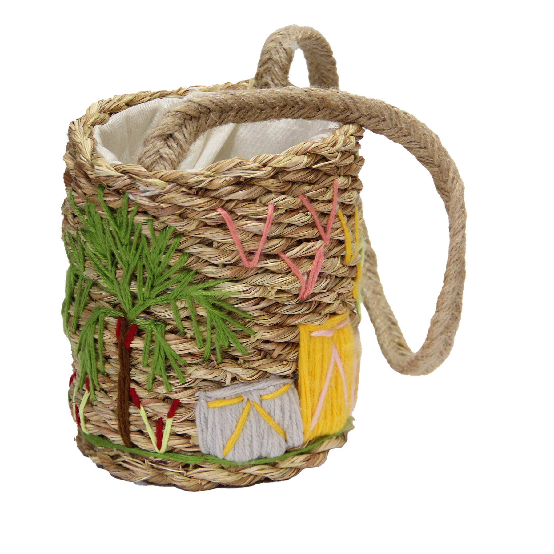 (HD)شنطة من الحلفا تطريز يدوي 4