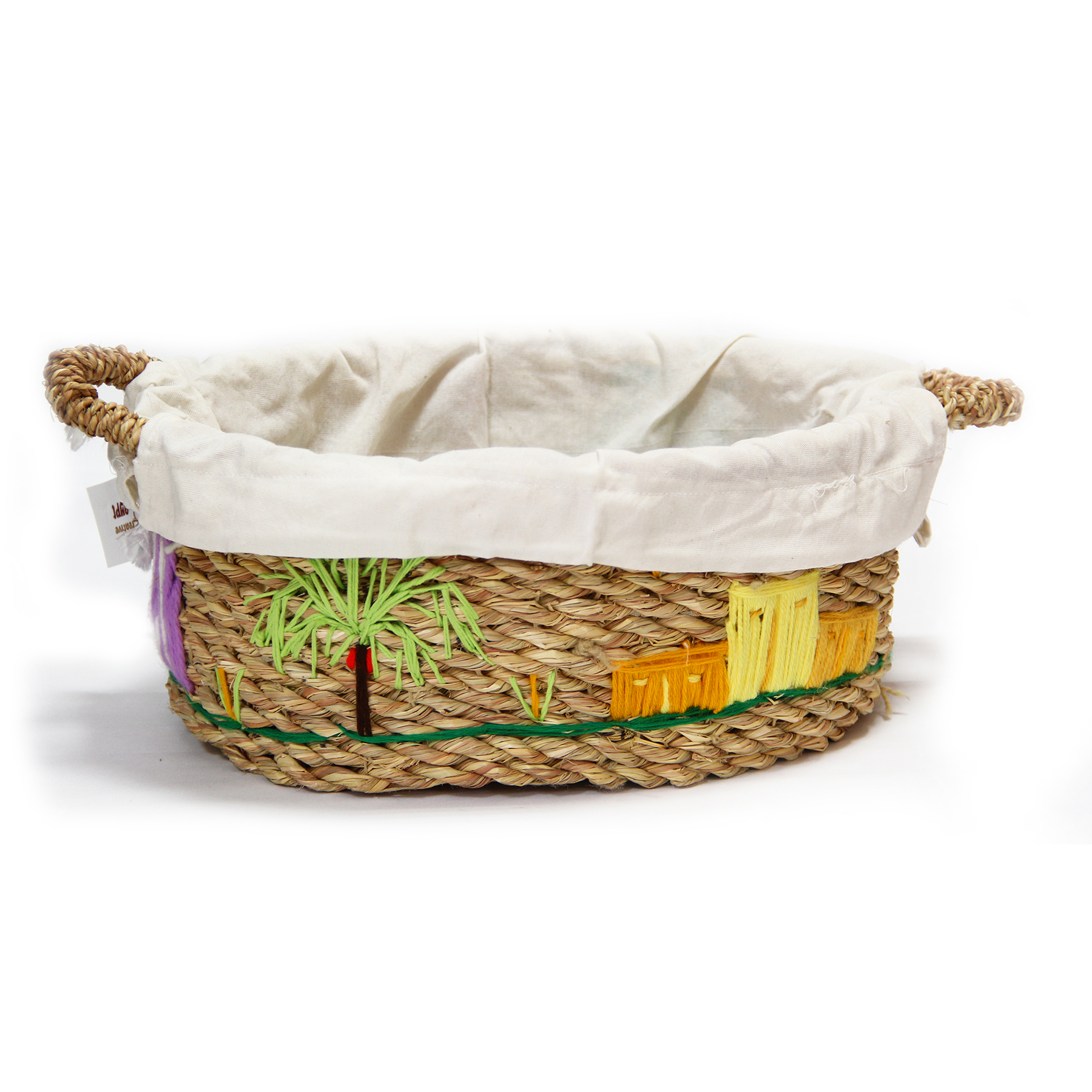 (HD)حامل خبز حلفا تطريز كبيرة 2