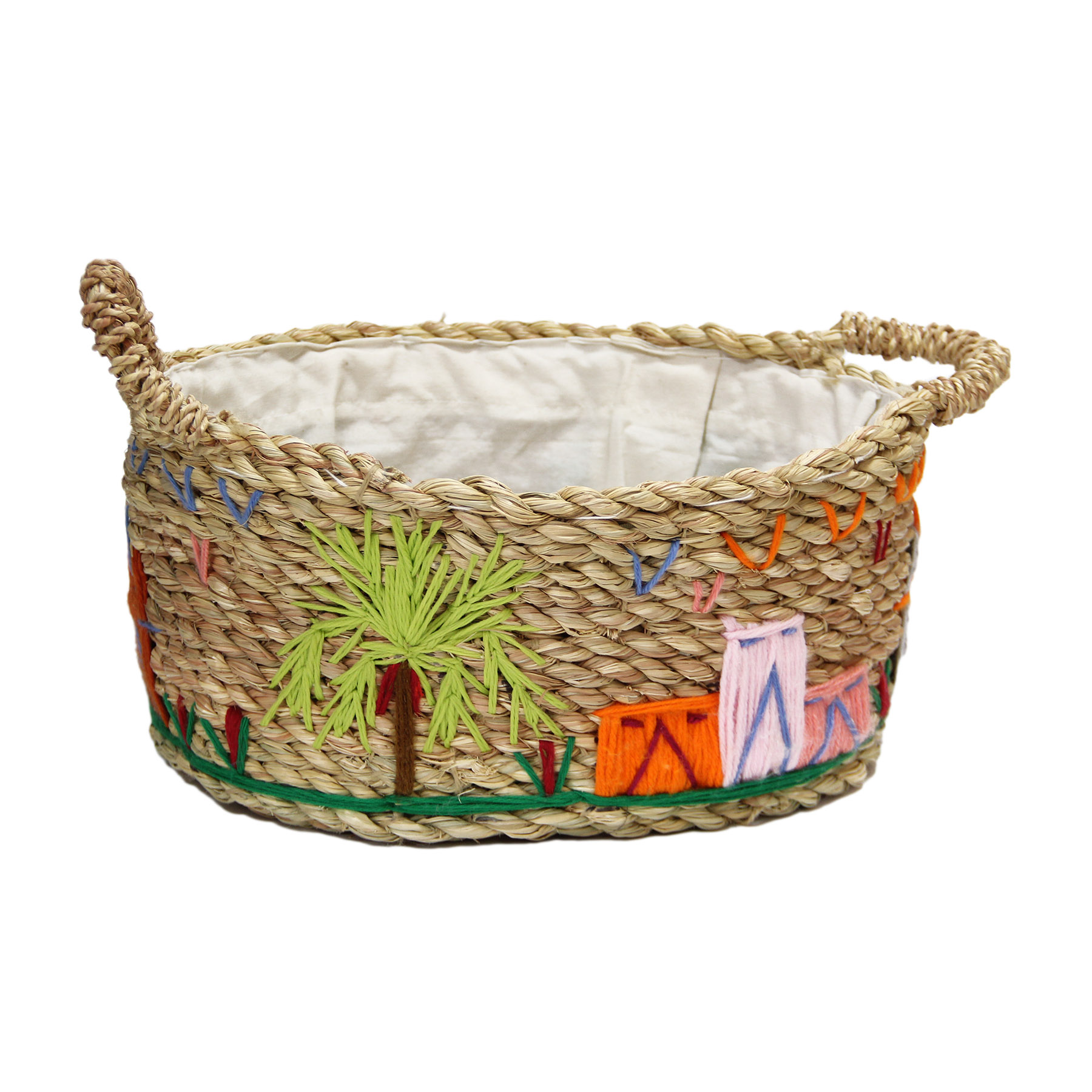 (HD)حامل خبز حلفا تطريز كبيرة 4