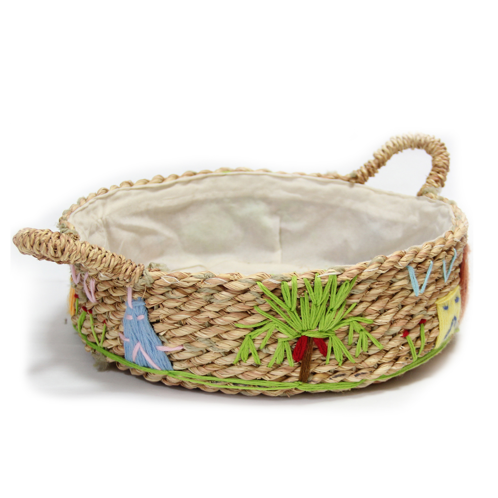 (HD)حامل خبز حلفا تطريز كبيرة 5