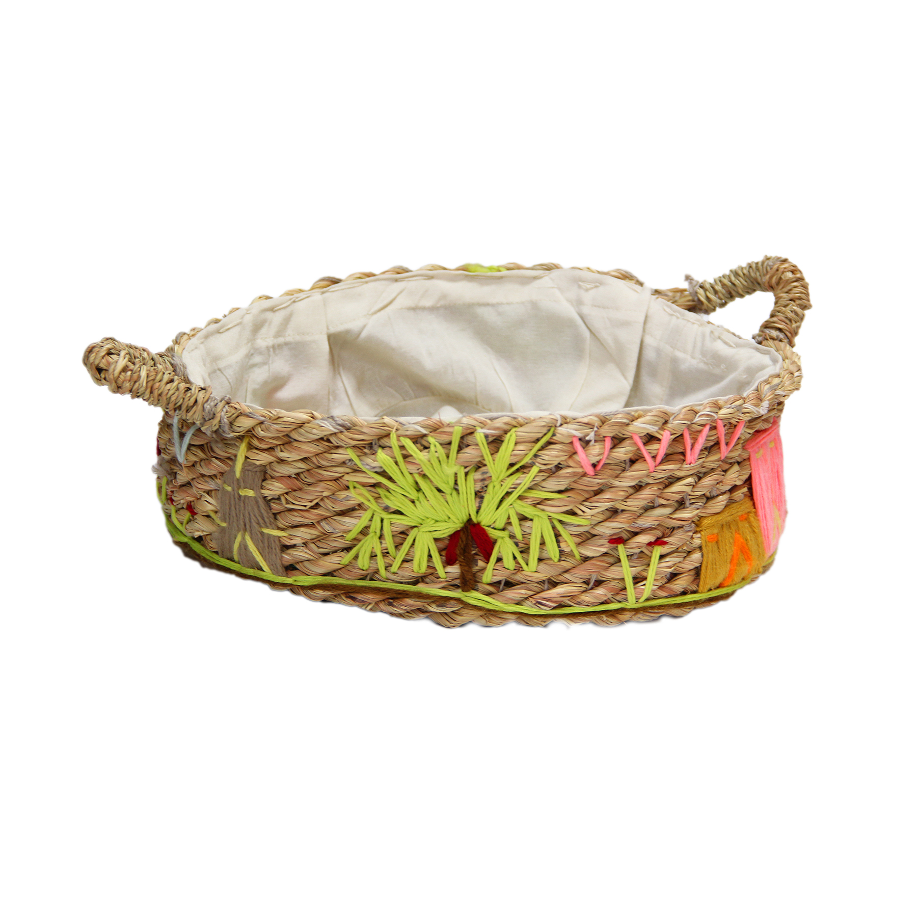 (HD)حامل خبز حلفا تطريز كبيرة 6