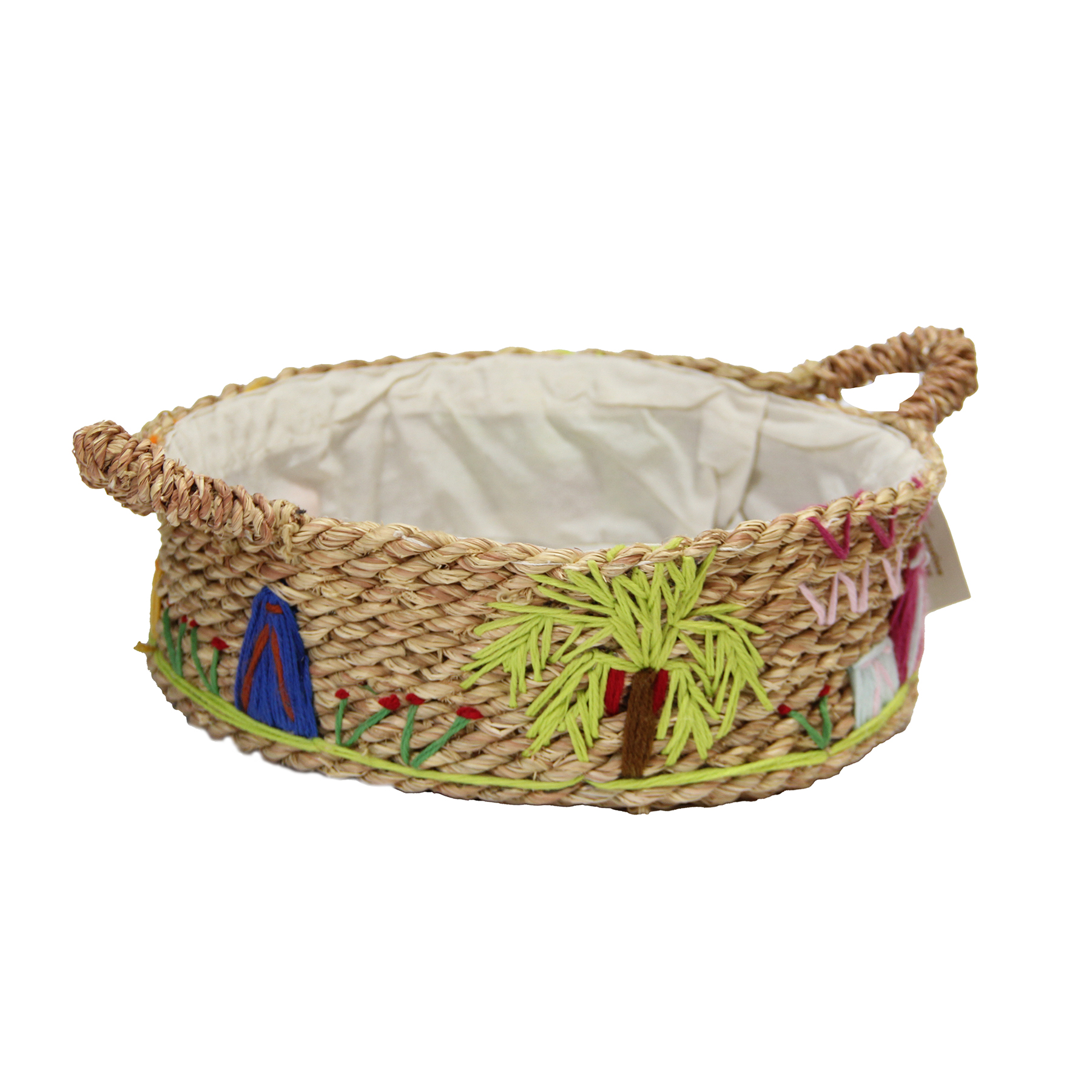 (HD)حامل خبز حلفا تطريز كبيرة 8