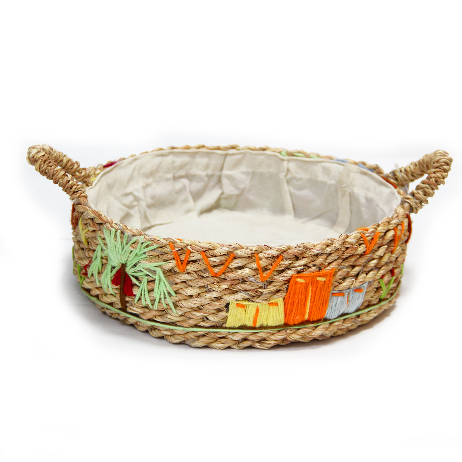 (HD)حامل خبز حلفا تطريز كبيرة 10