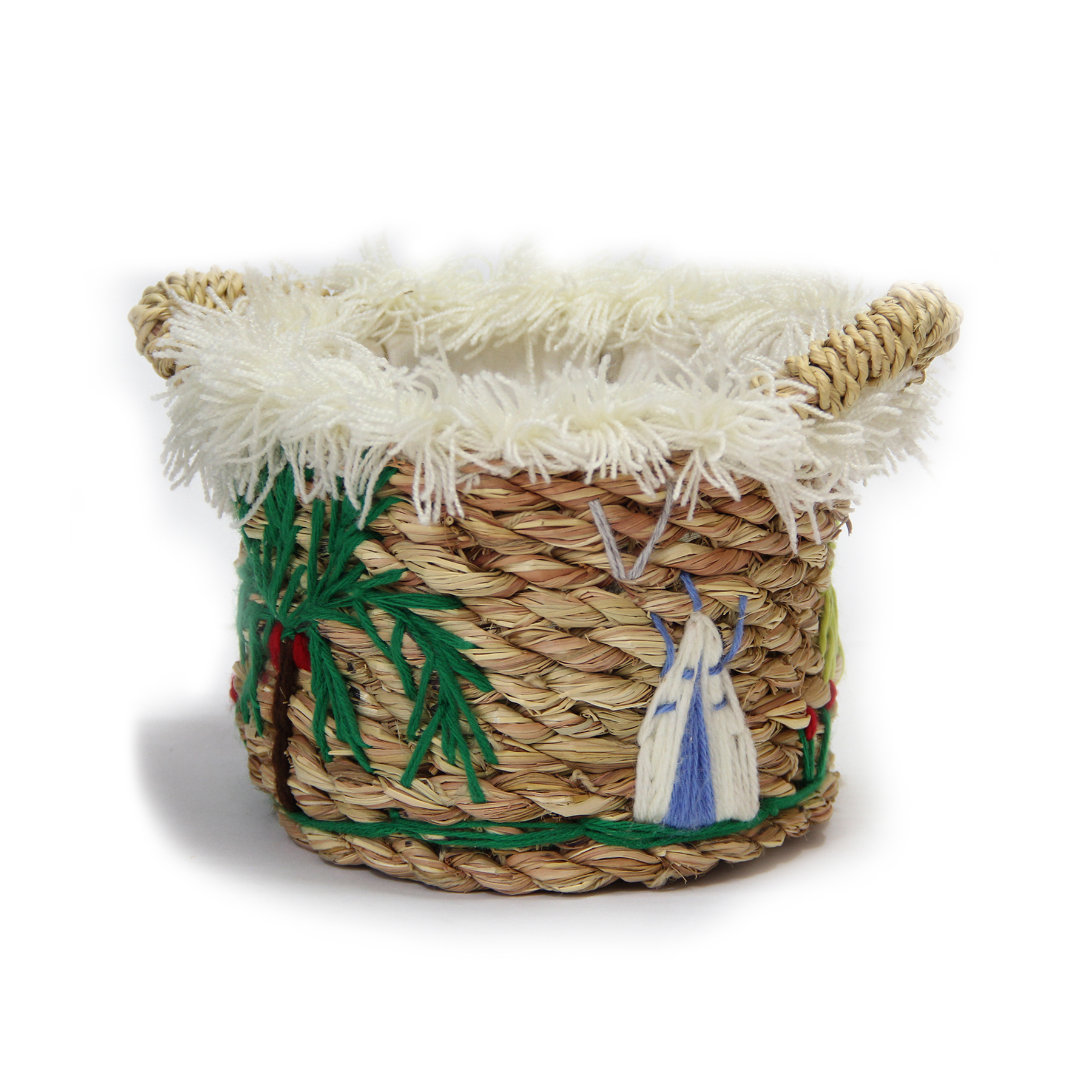 (HD)علبة حلفا تطريز و شراشيب صغيرة 1