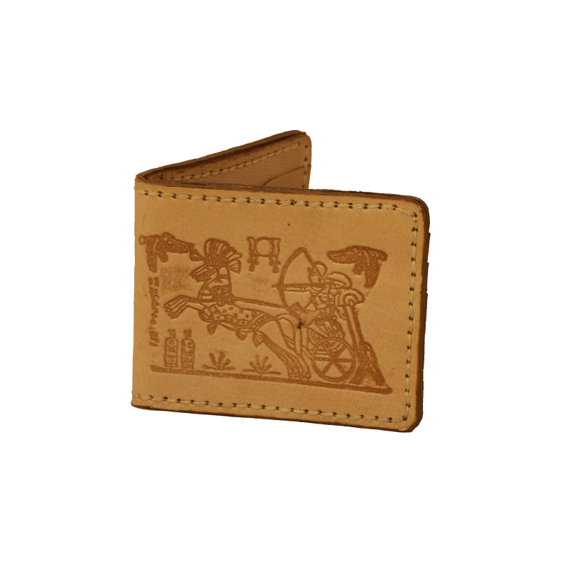 محفظة جلد طبيعي حفر 2