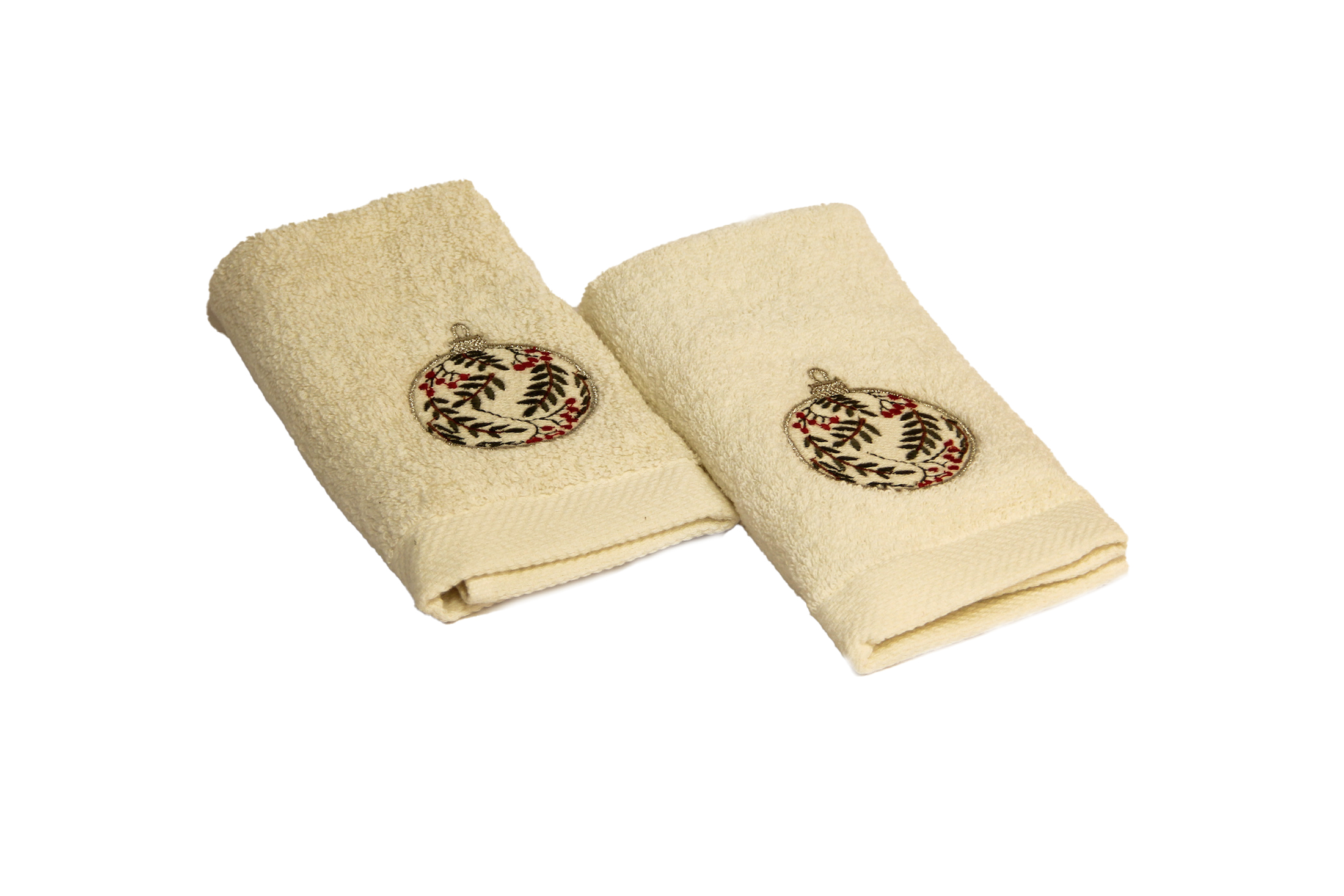 1767O طقم فوط ضيوف مكونة من قطعتين زينة ثلجيه