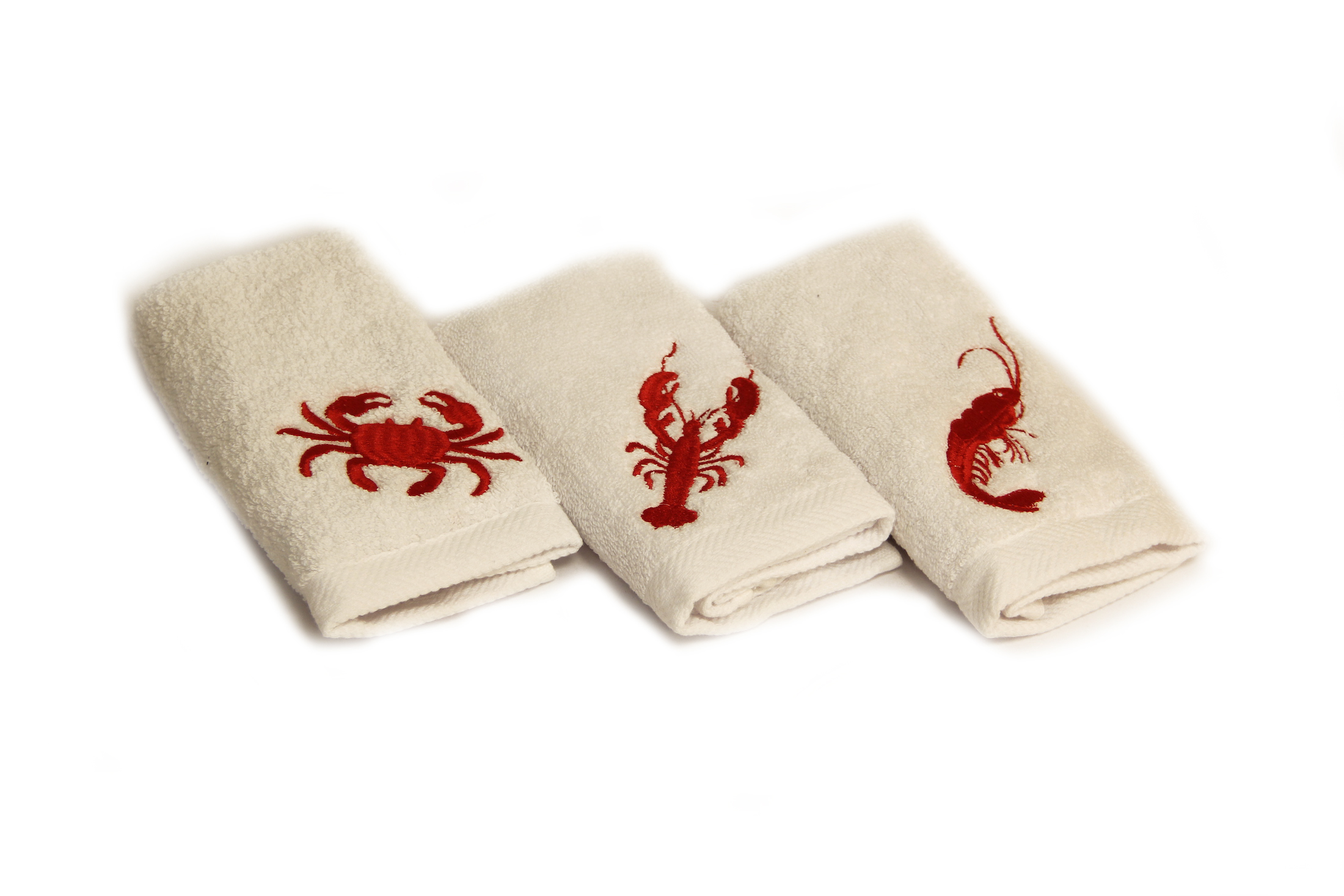 طقم مناشف ضيوف بنقشة المحار ٣ قطع 1488wr 30x30