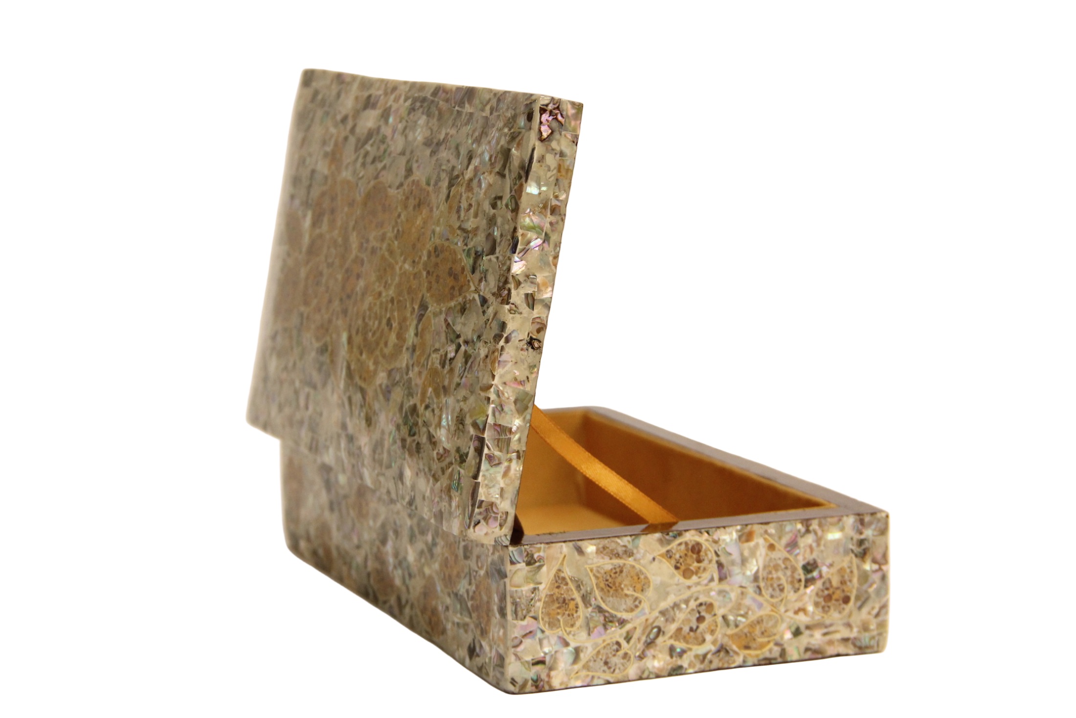 علبة صدف ألوان و كهرمان