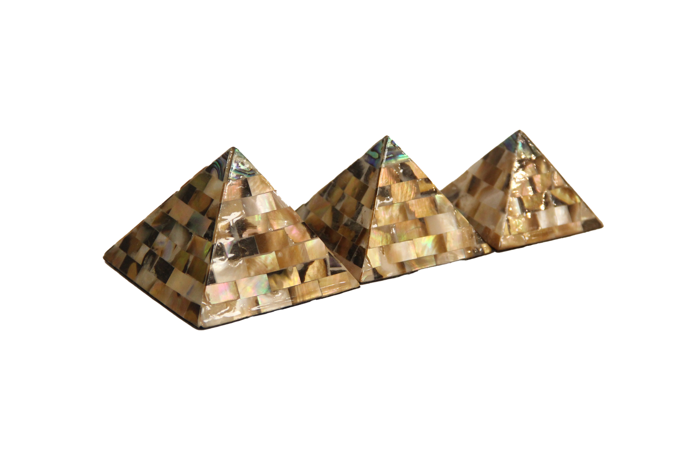 1693 طقم هرم صغير بلاط صدف بنى