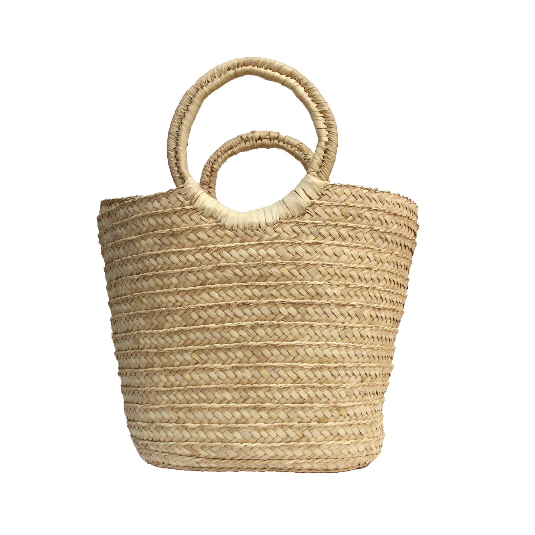 حقيبة خوص شاطئ بيد