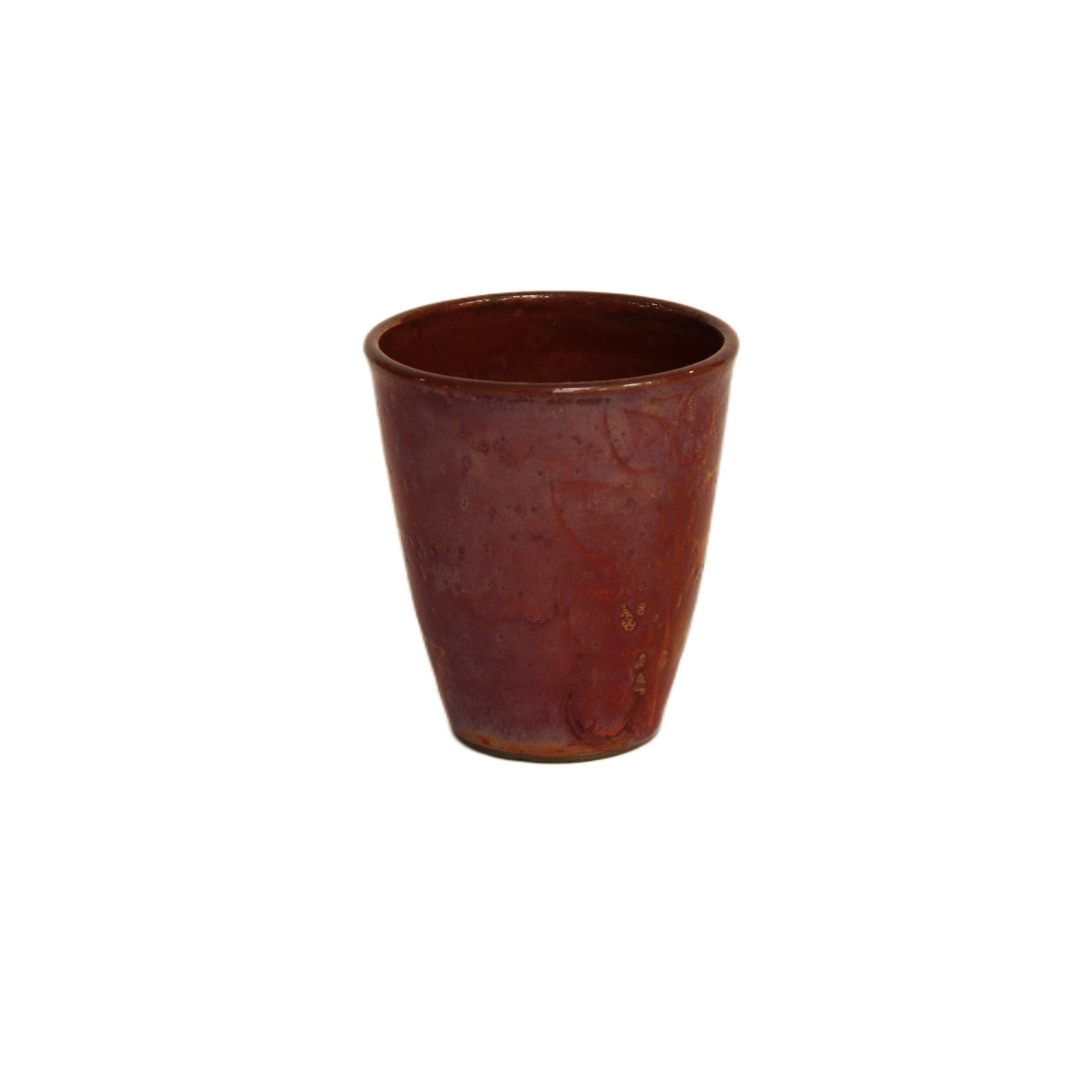 كوب فخار أحمر لامع BR1