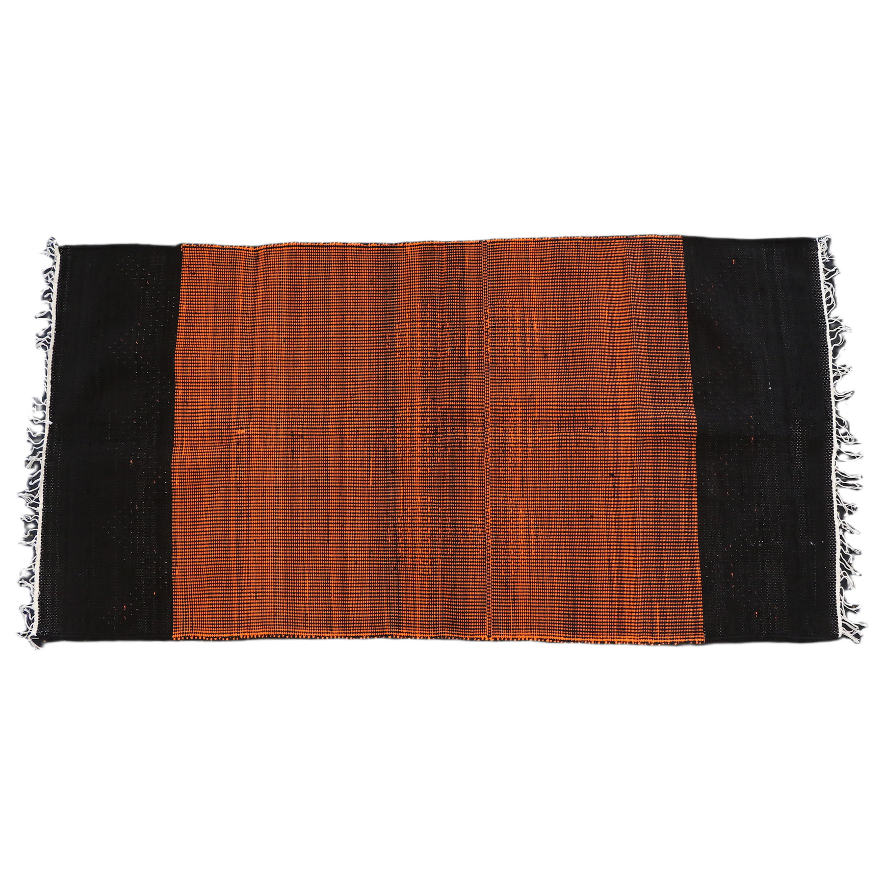 122سجاد برسولا 190*100 اورنج - اسود