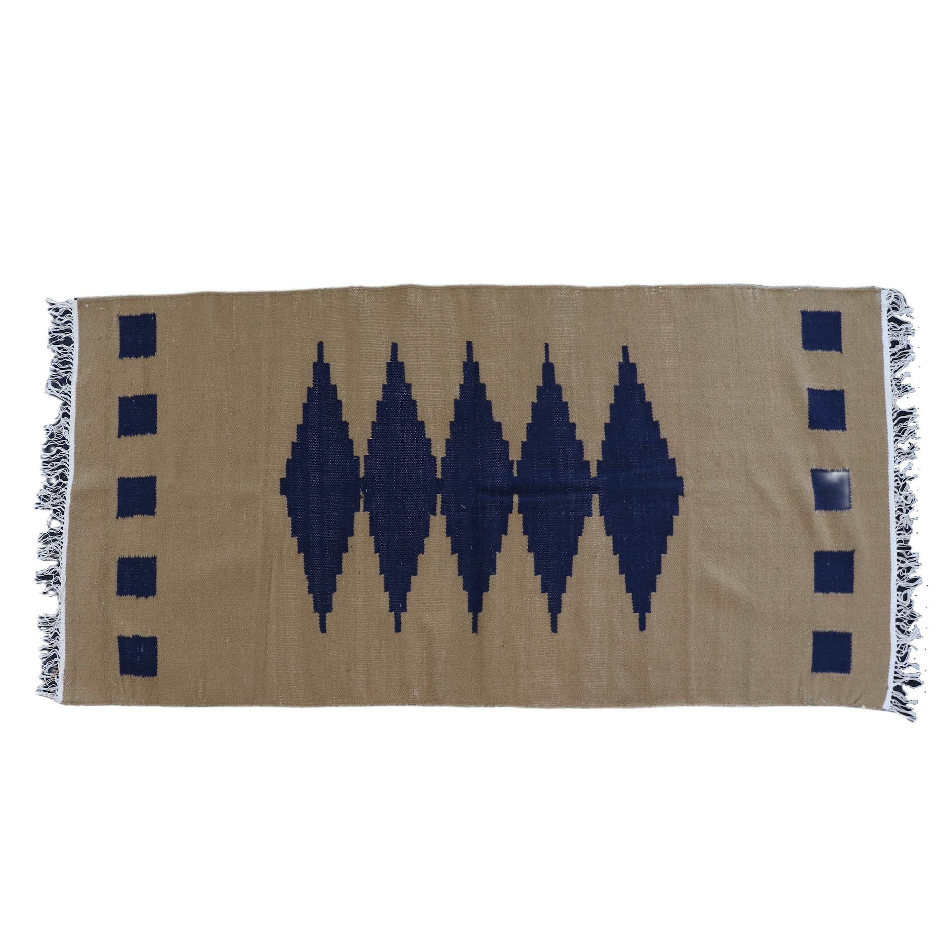 507سجاد صوف 190*100 بيج-ازرق