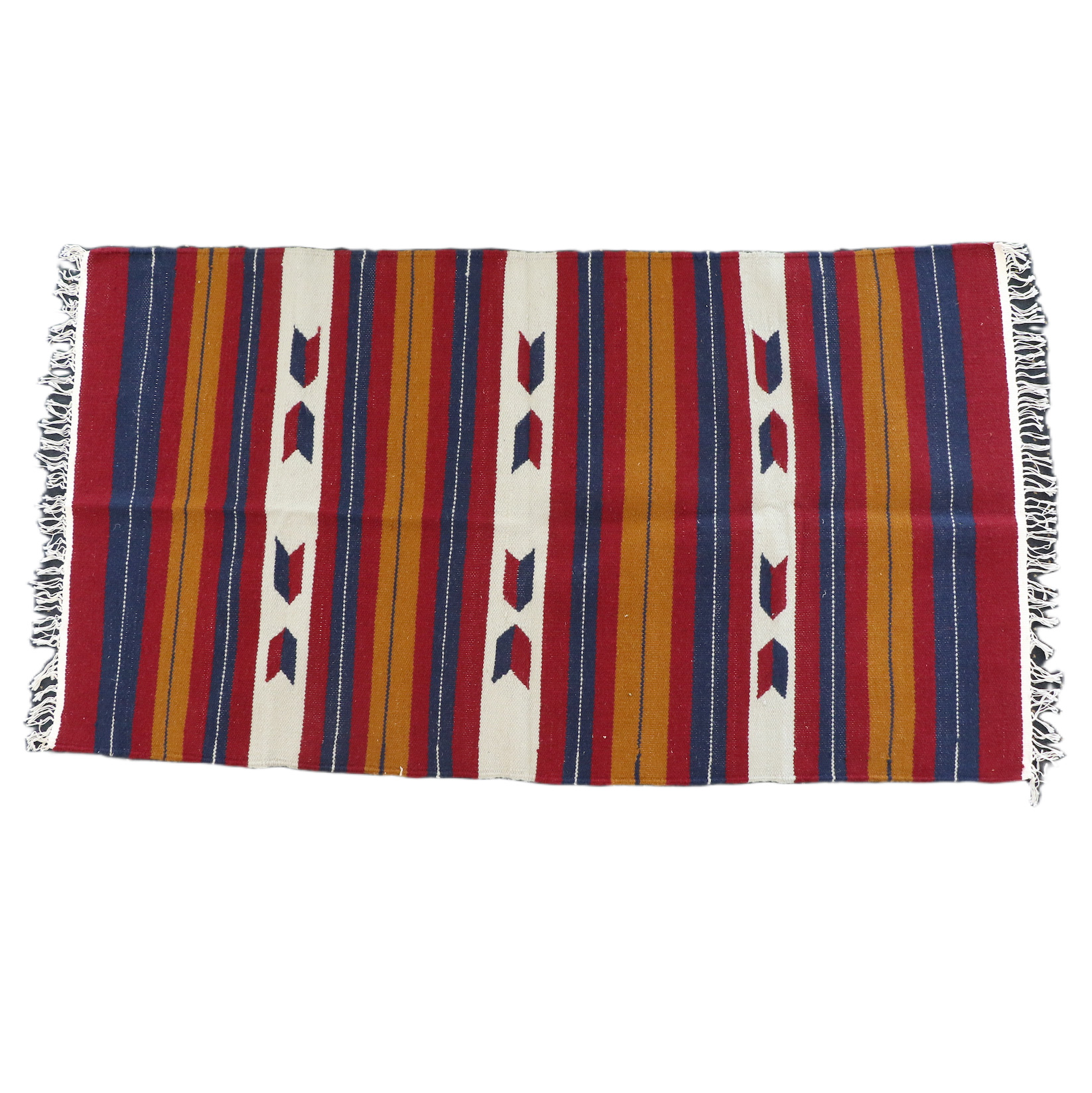 519سجاد صوف 170*100 احمر -كحلي-اورانج