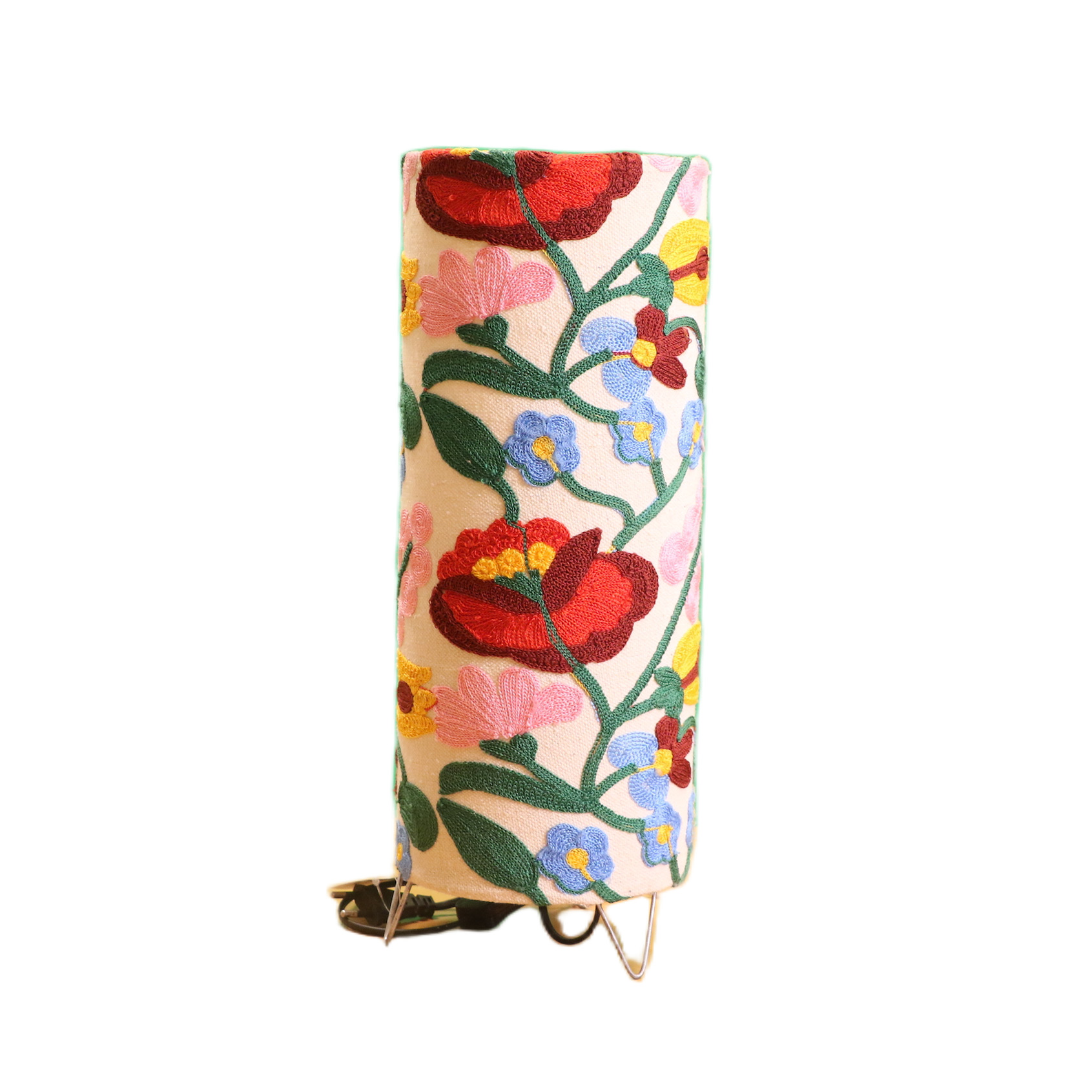 أباجورة تطريز وردة جنزاري * أحمر 20746