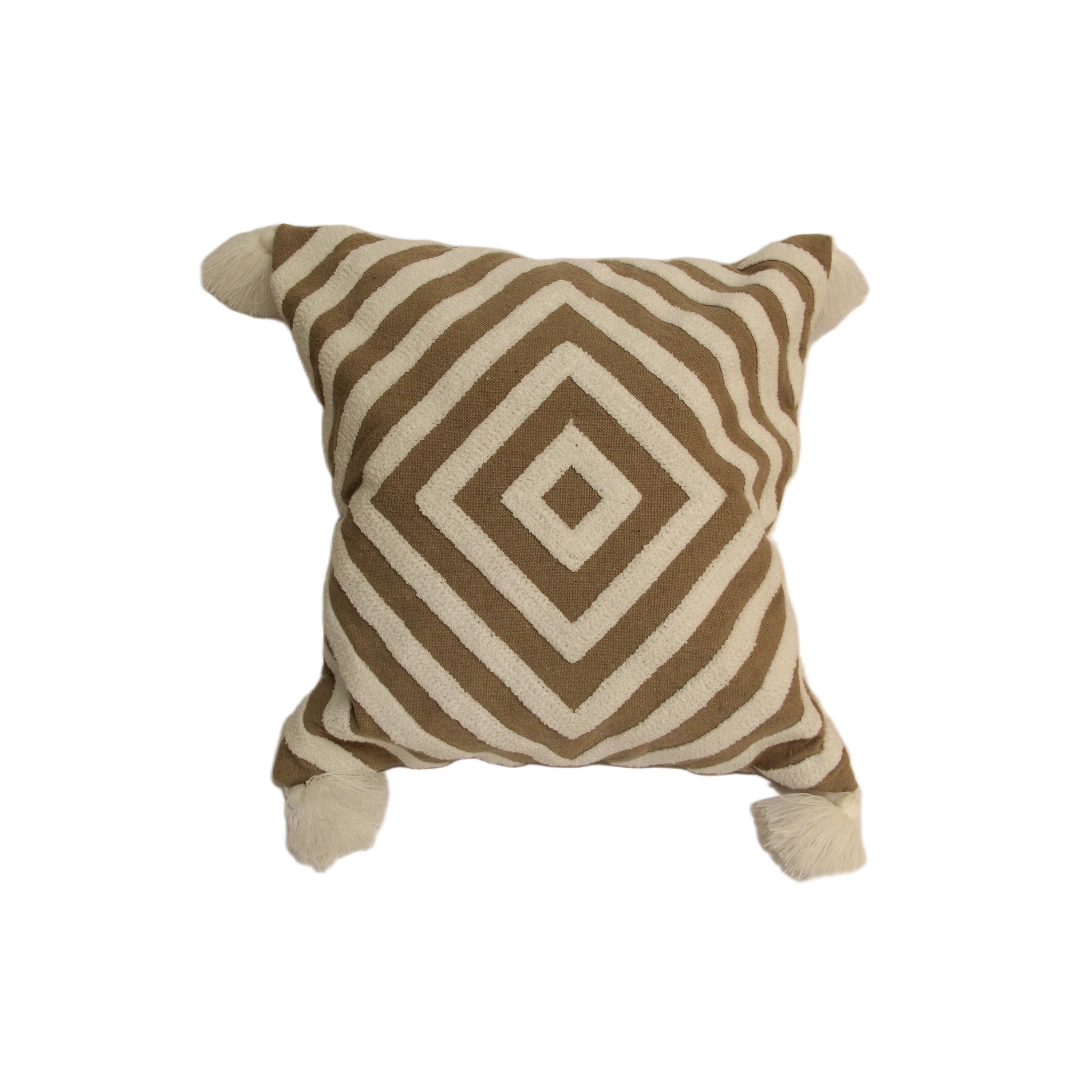 NSsS-2 وسادة مربعات رمادي & اسود 45 X45