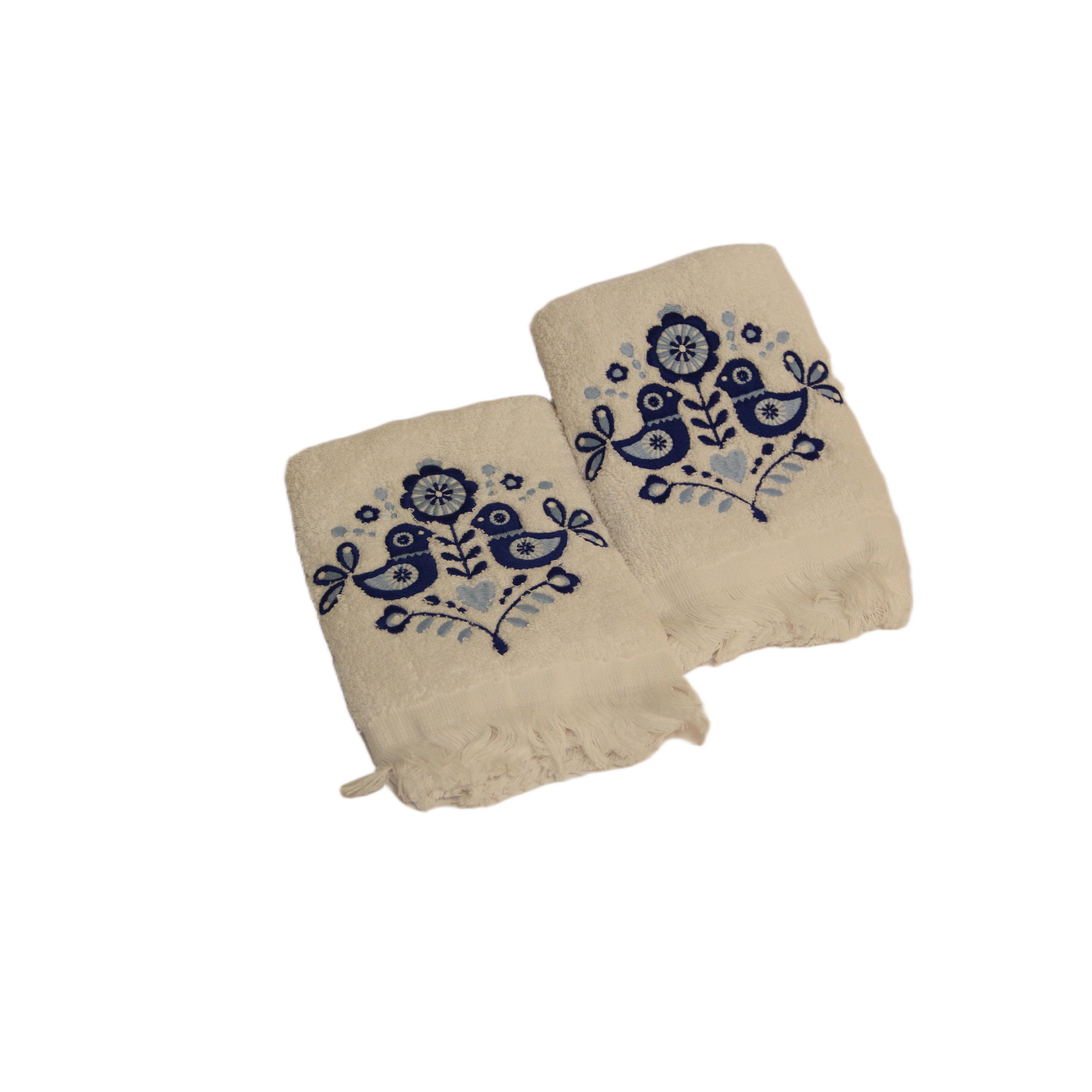 1141w – فوط ضيوف اسكندنافية مزخرفة 30×30 سم (لون أبيض)