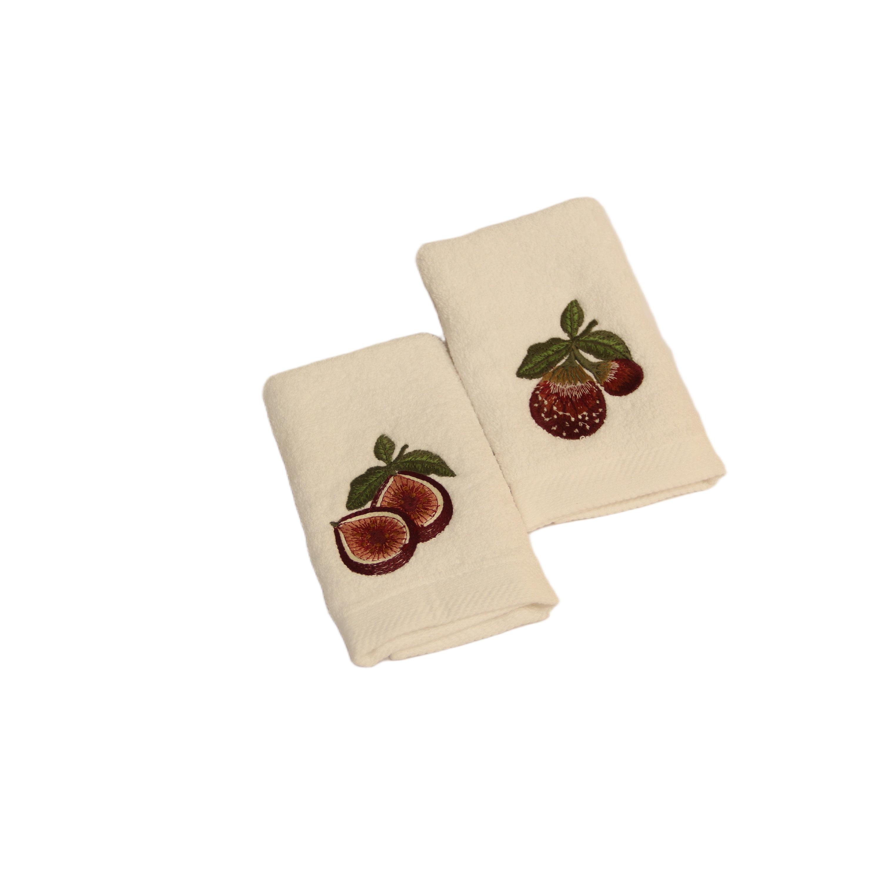 1895w – طقم فوط ضيوف فيج فيلد – قطعتان 30×30 (لون أبيض)