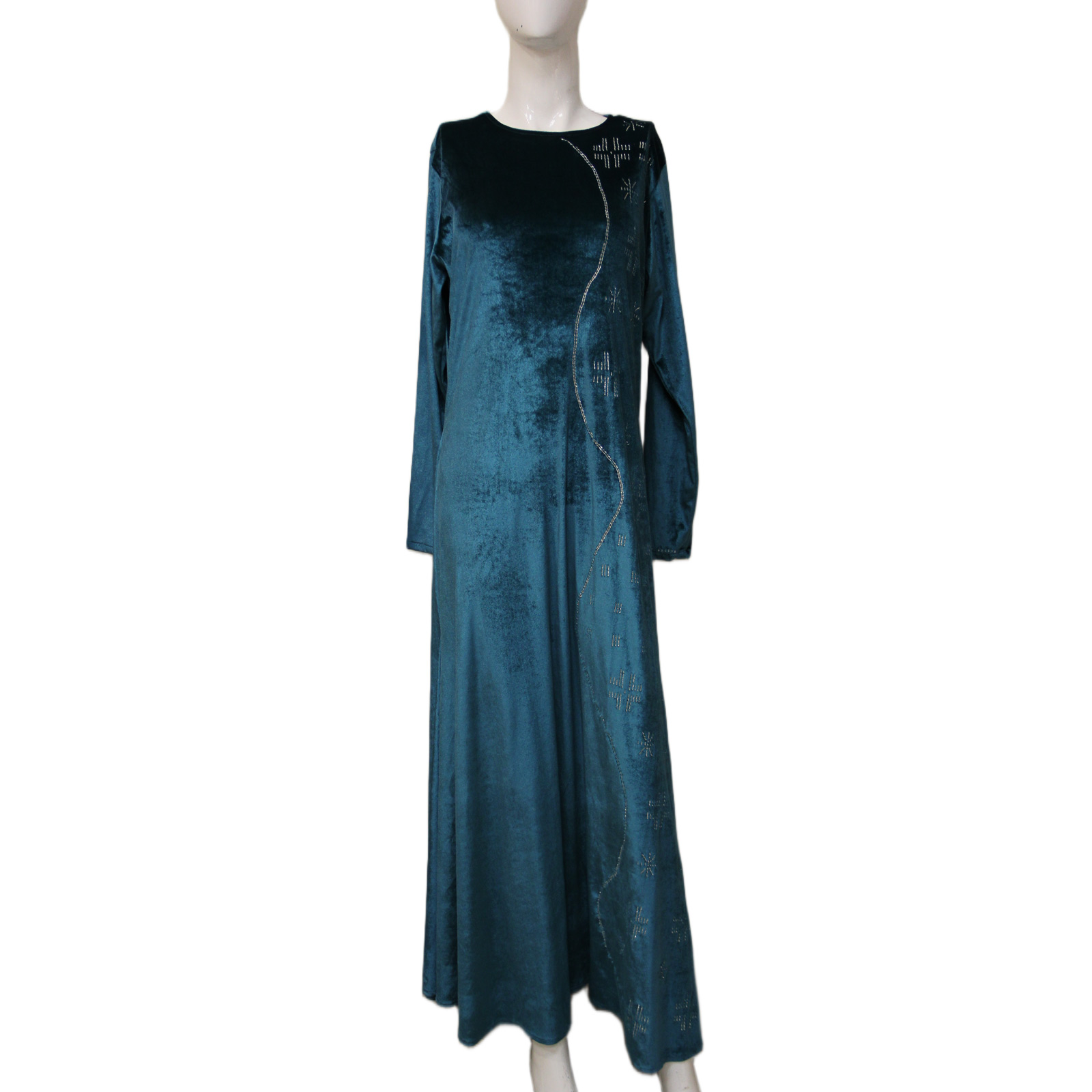 فستان مطرز بالتللى جنزاري قطيفة