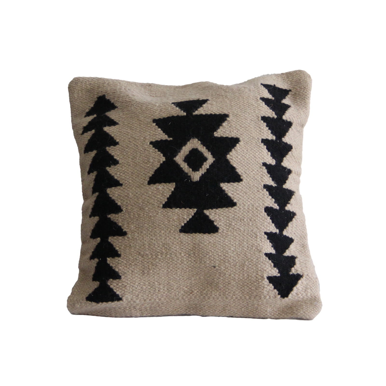 207 – خدادية صوف 45×45 سم – بيج وأسود