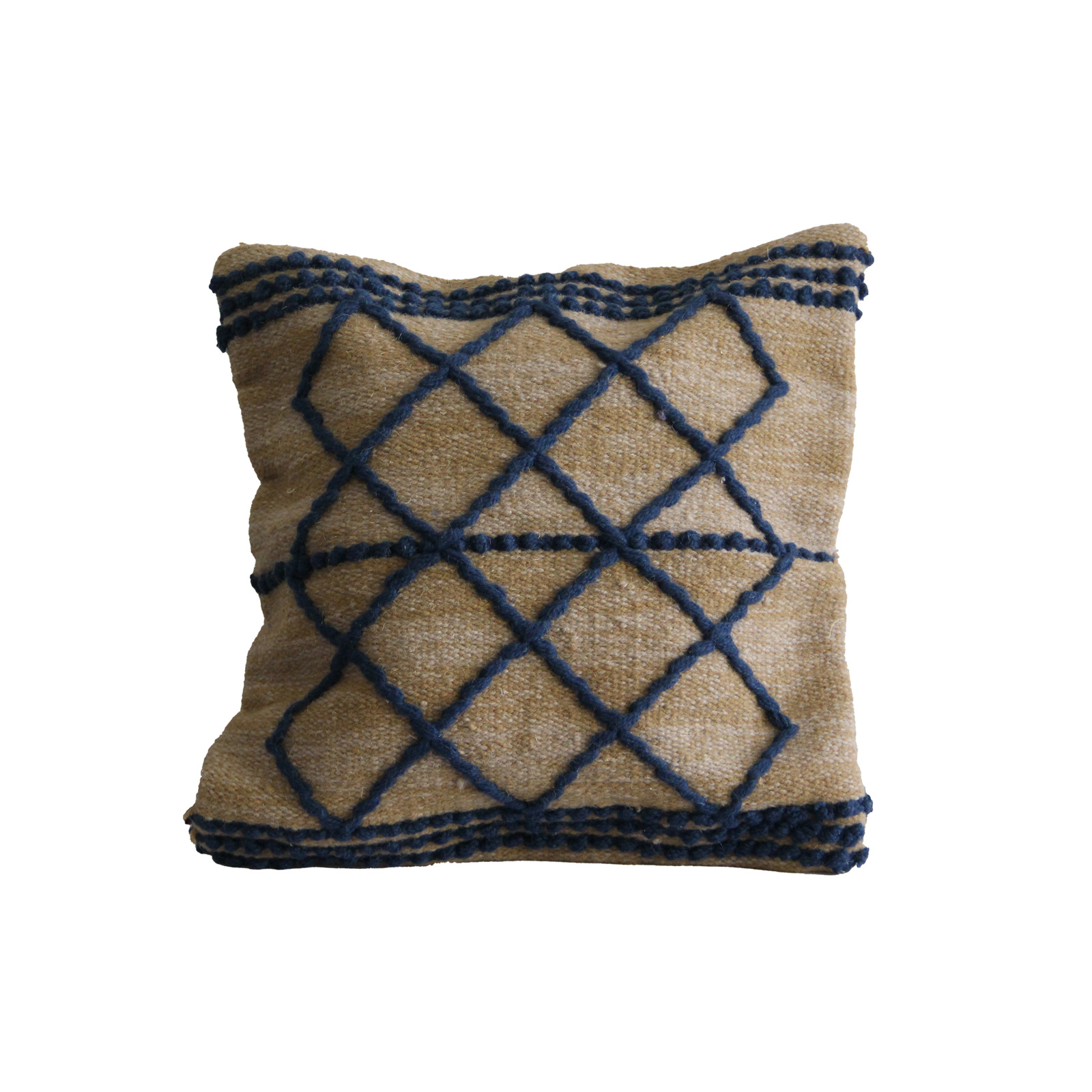 214 – خدادية صوف 45×45 سم – كافيه وكحلي