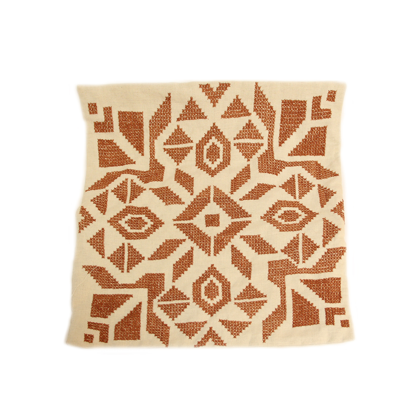 خدادية 50 سم قماش كتان تطريز سيناوى  بنى