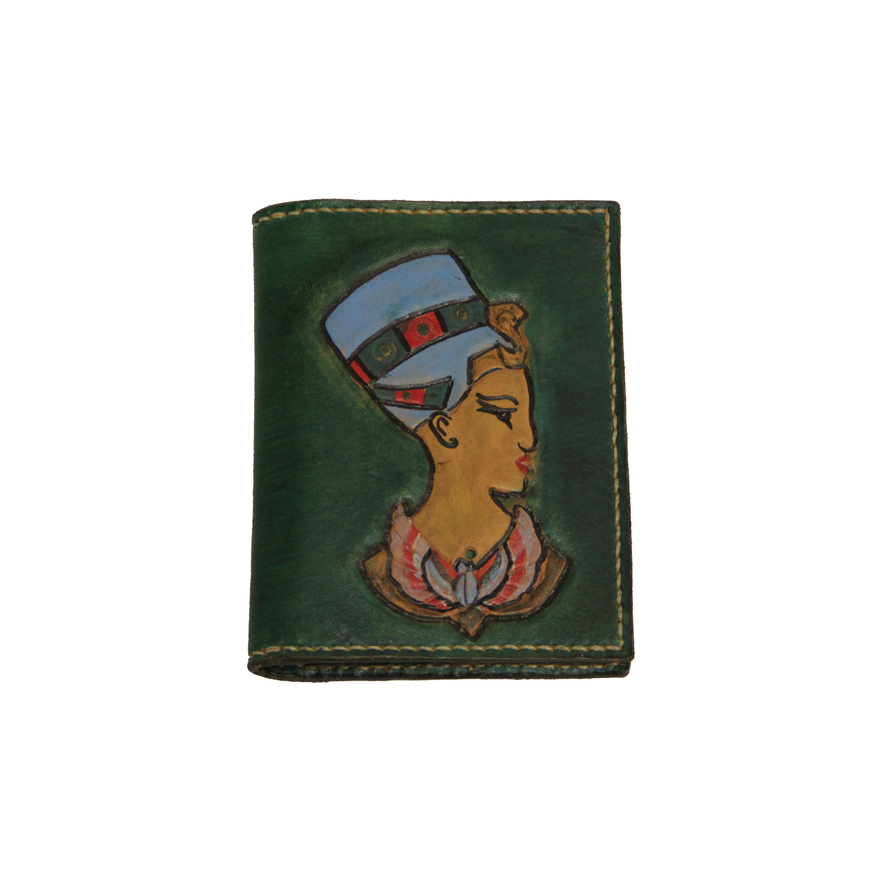 محفظة رجالي أخضر رأس نفرتيتي