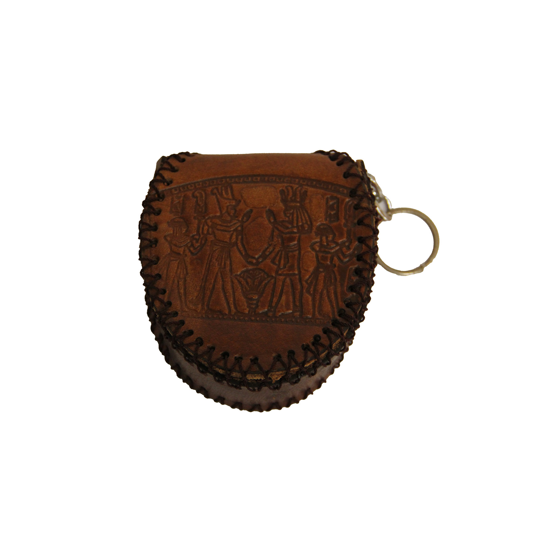 كيس نقود جلد طبيعي هافان نقش شكل فرعوني