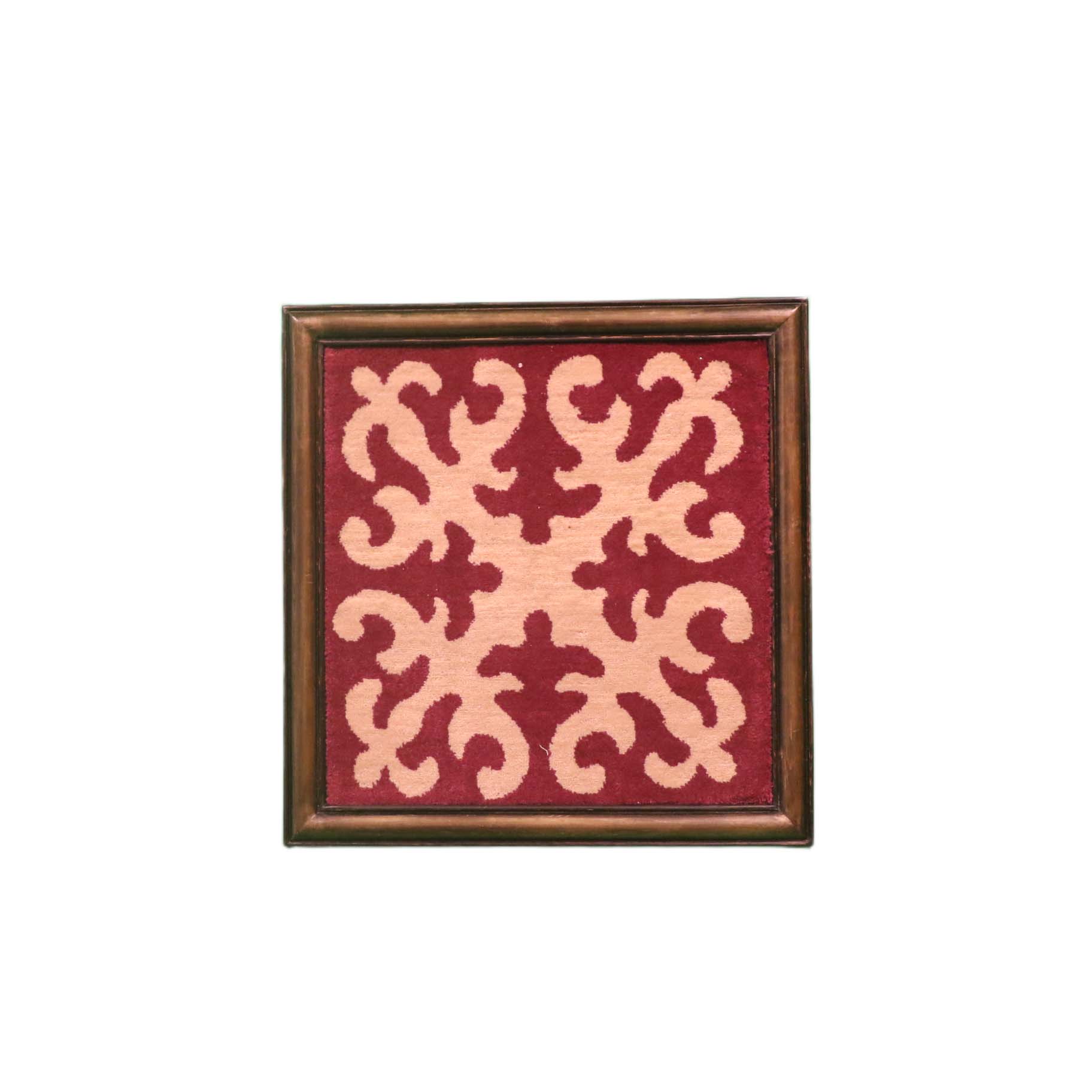 برواز سجاد يدوى ارضية نبيتى ورسم بيج مقاس 45 × 45 سم