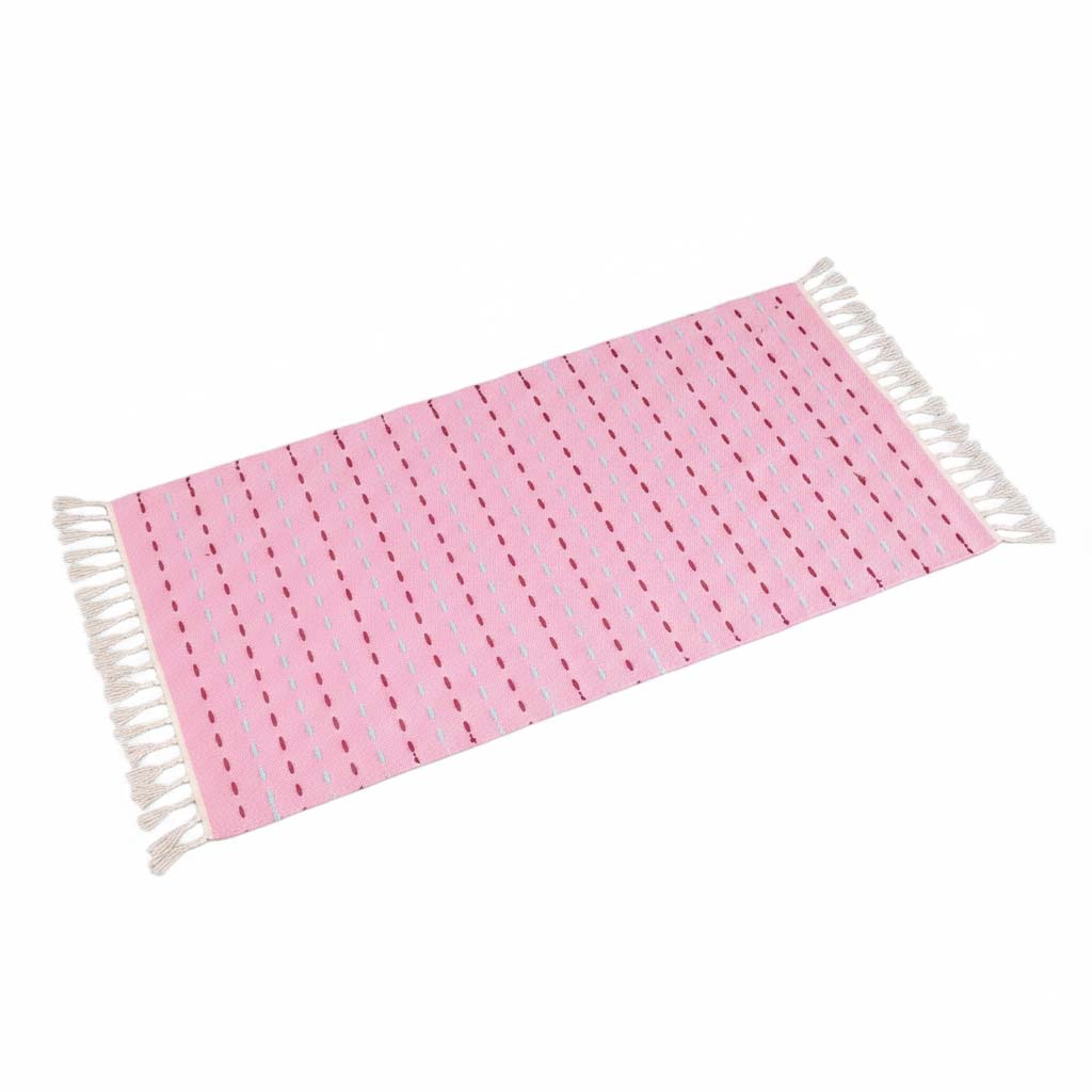 101سجاد برسولا 155*70 روز-احمر-لبني