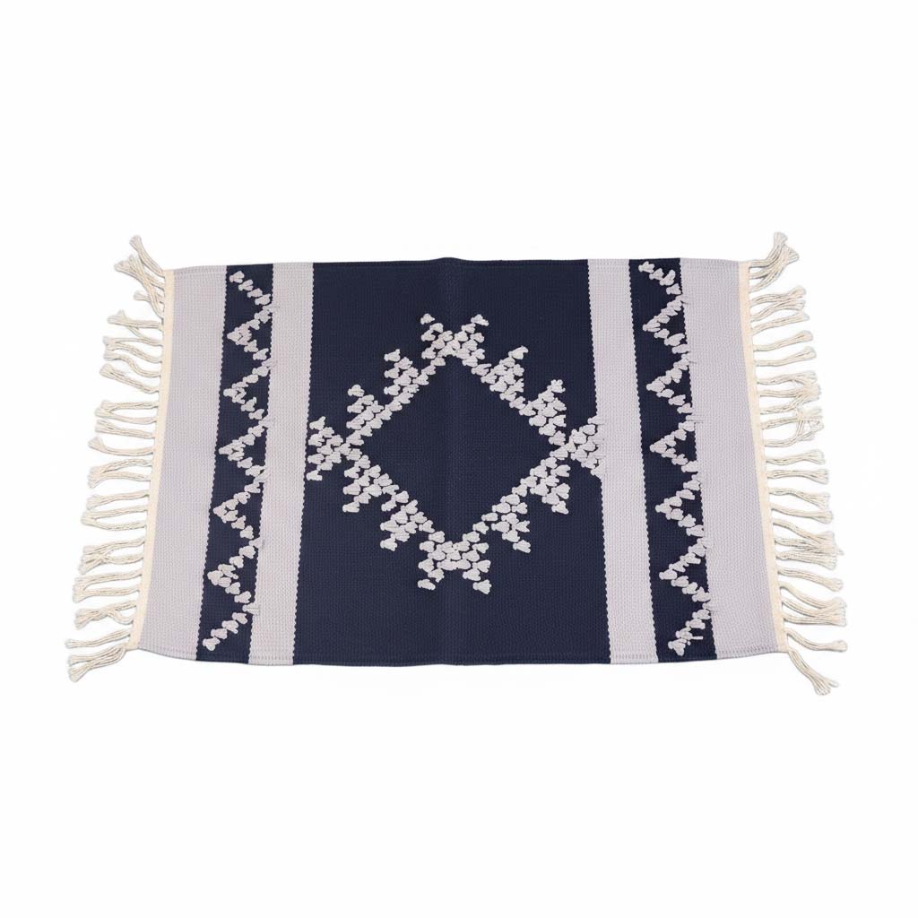 115سجاد برسولا 75*55 كحلي - ثلجي