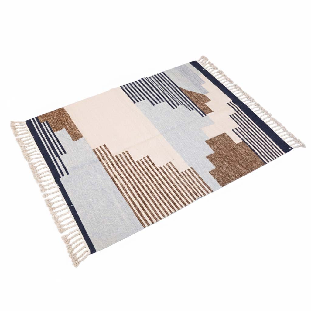 501سجاد صوف 200*150 رصاصي-بيج-بني-اسود