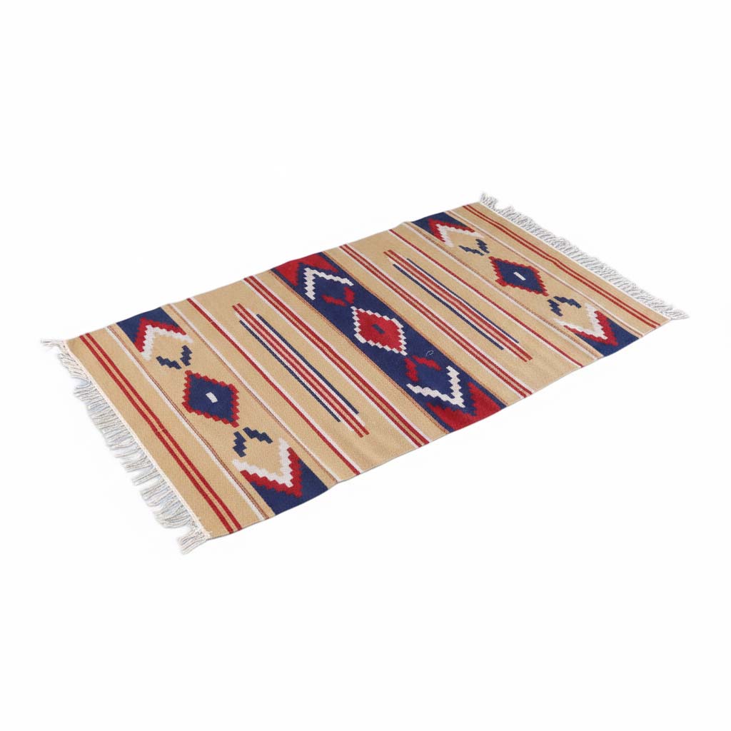 542سجاد صوف 190*100 احمر* كحلي* بيج