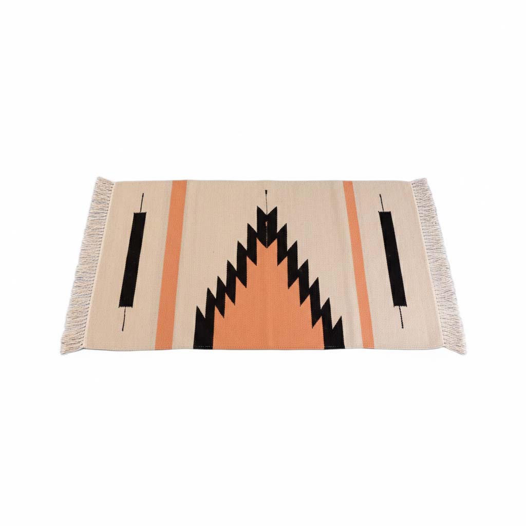 580سجاد صوف 90*150 كريمي - اسود - بصلي