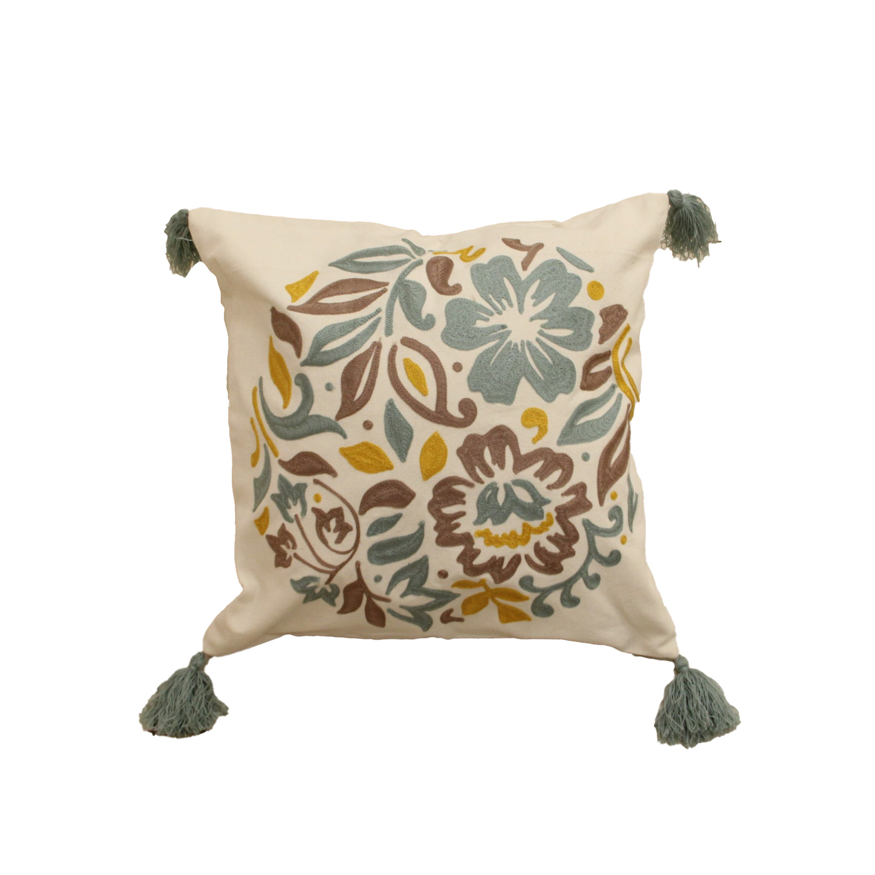 خدادية تطريز يدوي بتصميم ورود بستاج - 50*50 سم