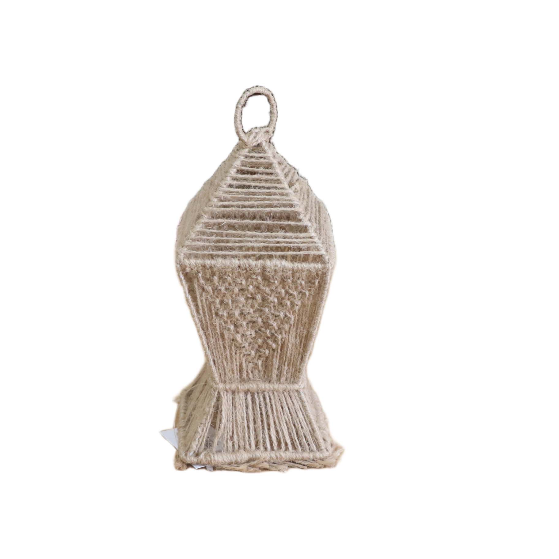 400112 – معلقة فانوس خيش صغير – 20×15 سم