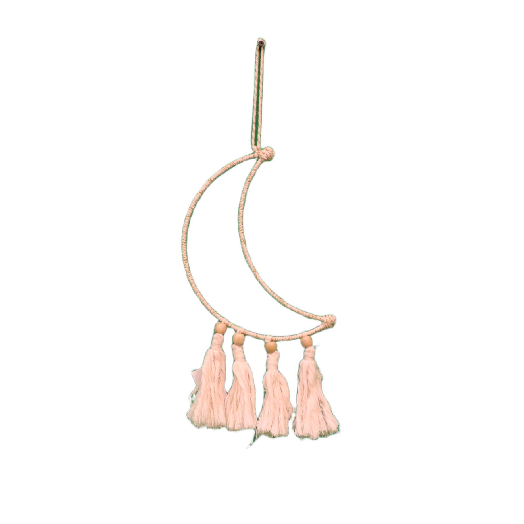 400141 – معلقة هلال مكرامية – 20×7 سم – أوف وايت