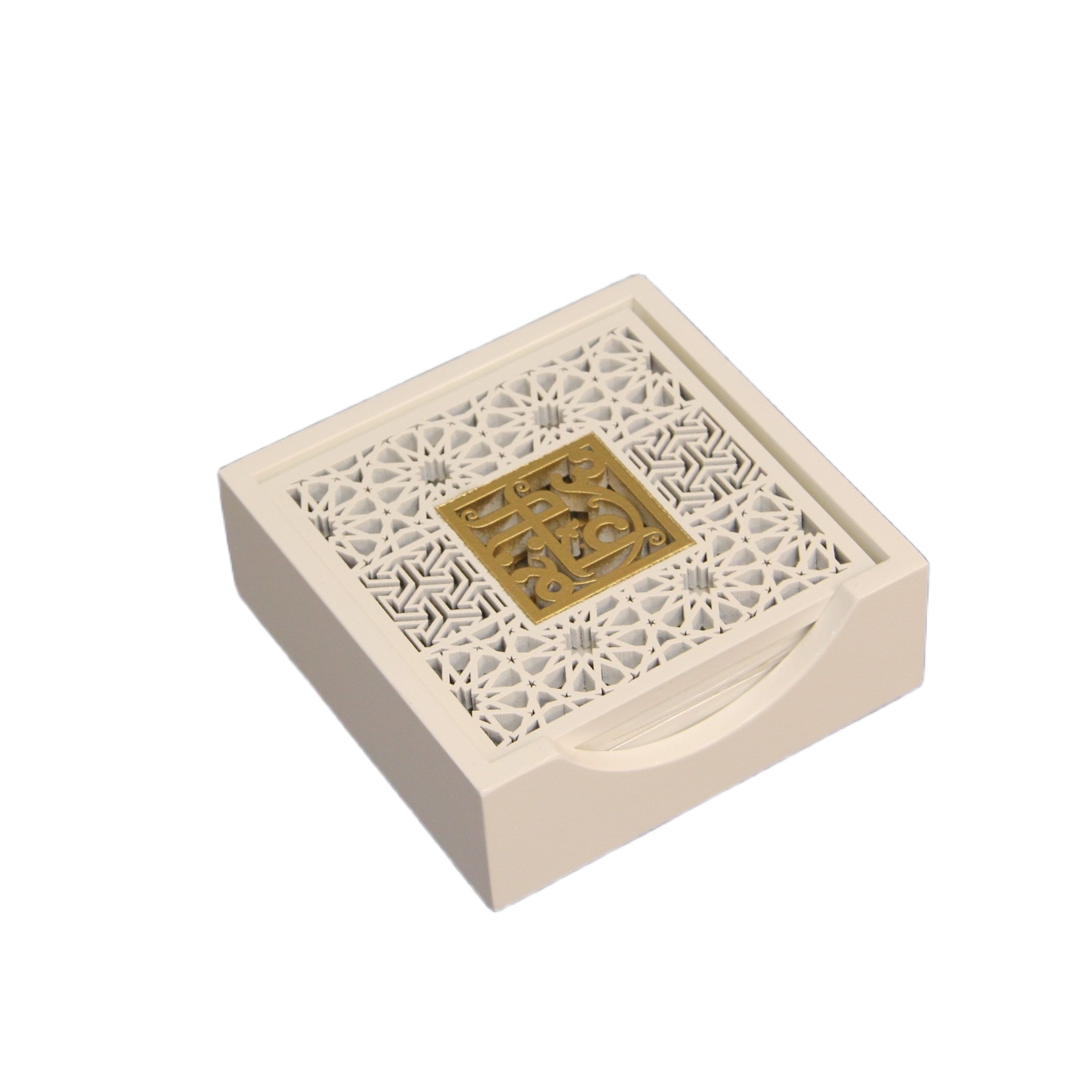 طقم حوامل أكواب  11X11 cm أبيض 6220107400000