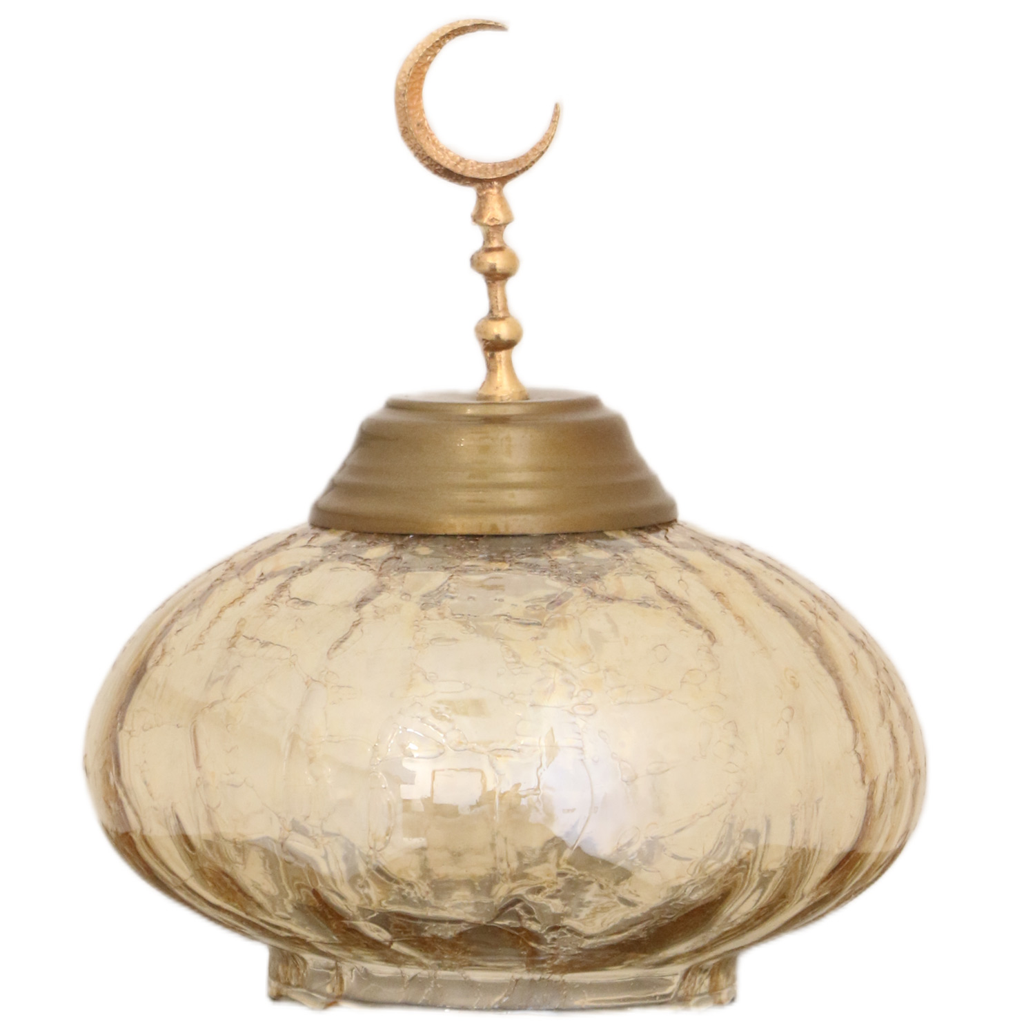 كاندل قبة زجاج لون عسلي 25سم