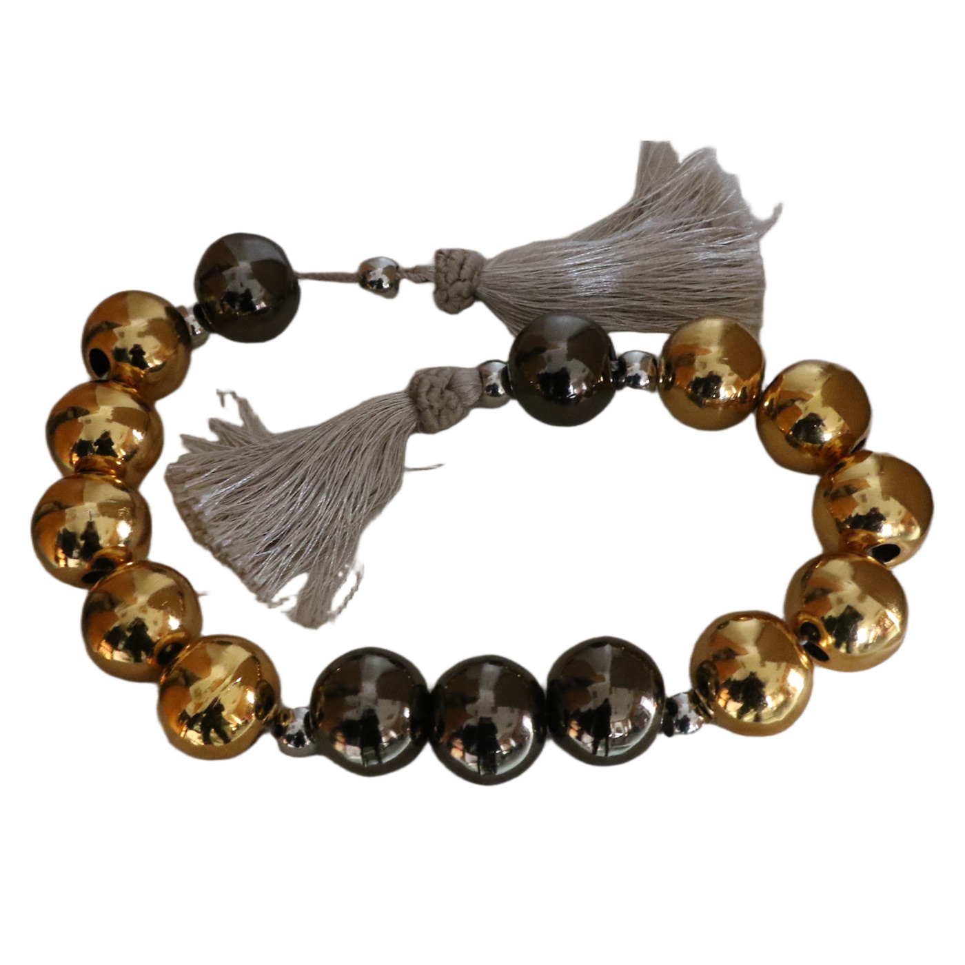 سبحة من المعدن مطلية نيكل دهبي