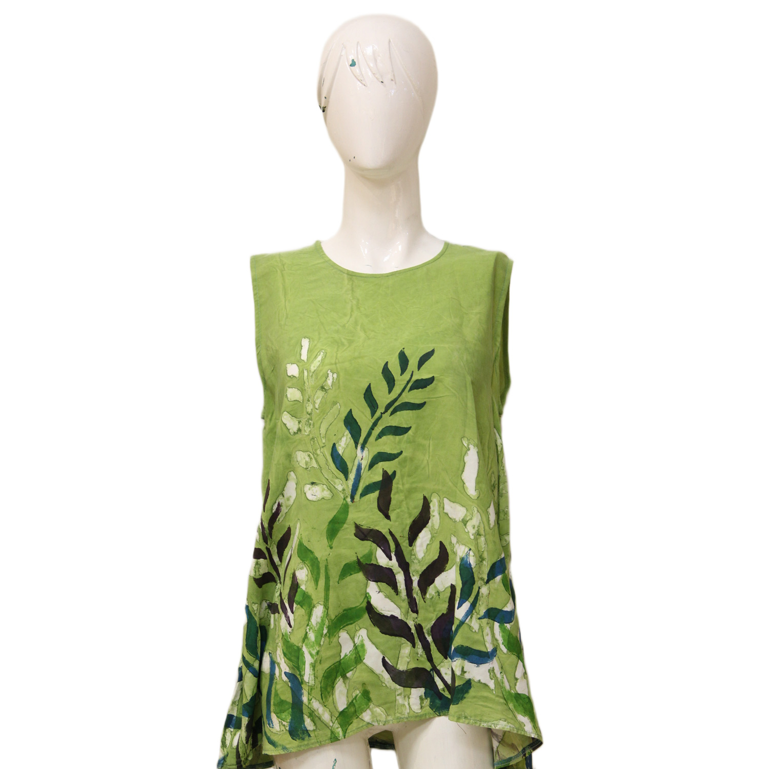 بلوزة كت ورق شجر أخضر