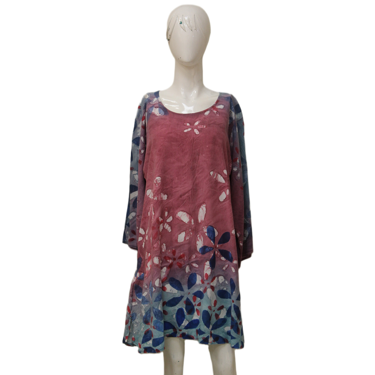 تونيك ورد أزرق/فوشيا